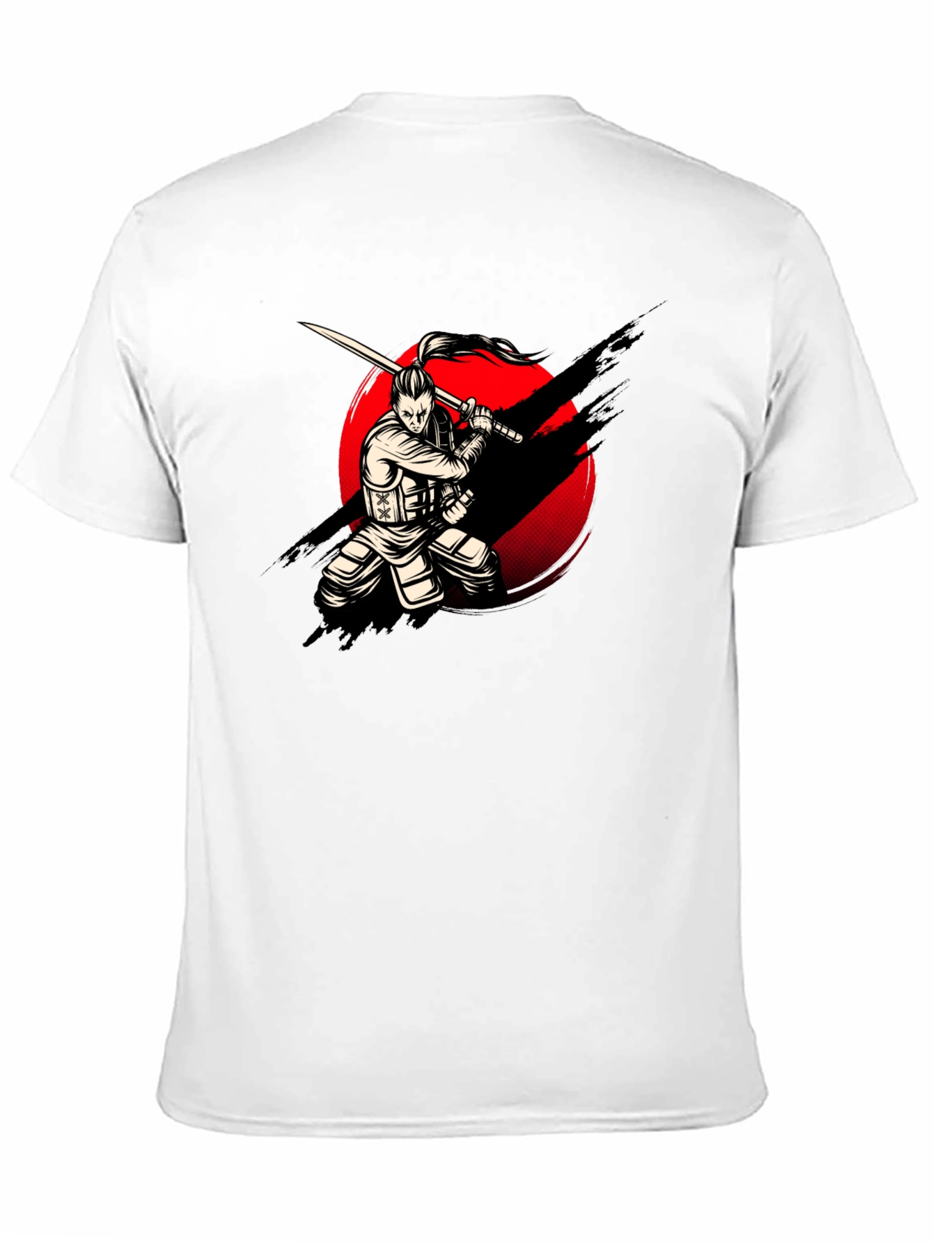 Samurai Warrior Graphic Print T-Shirt