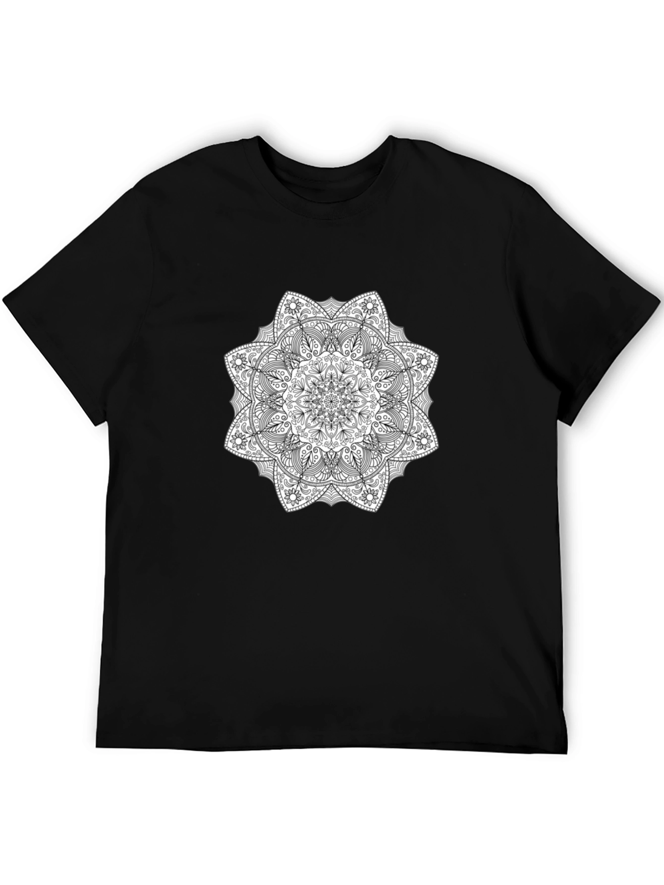 Black Mandala Graphic Tee - Stylish & Unique