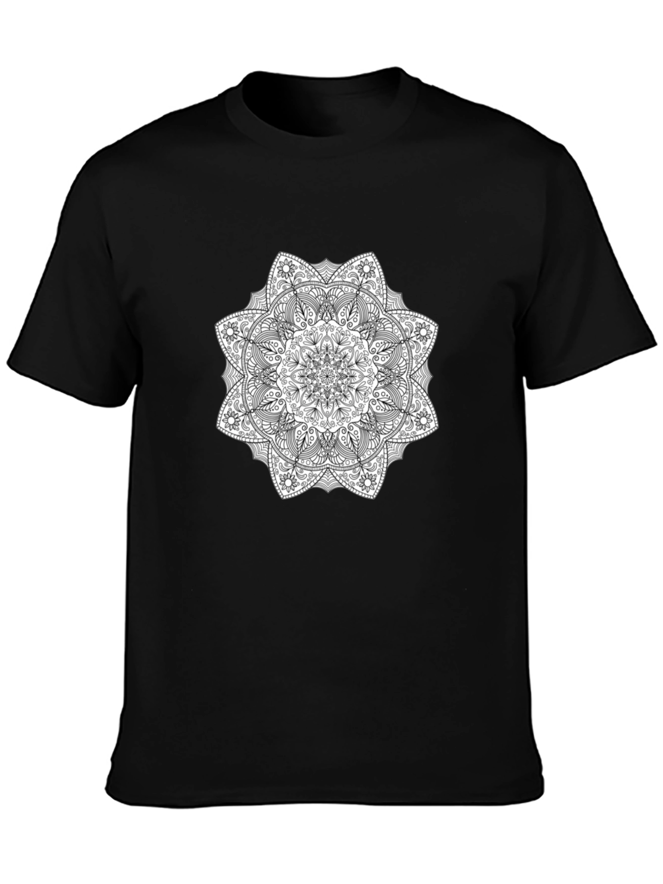 Black Mandala Graphic Tee - Stylish & Unique