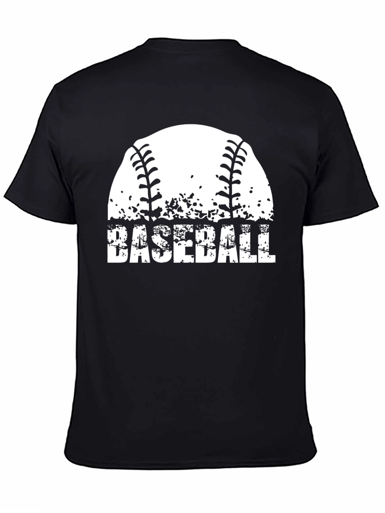 Baseball Graphic T-Shirt - Distressed Design