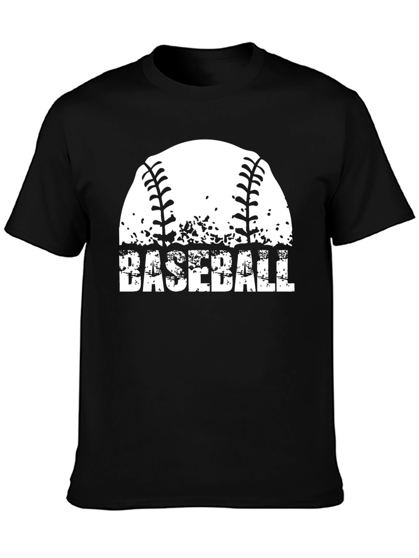 Baseball Graphic T-Shirt - Distressed Design
