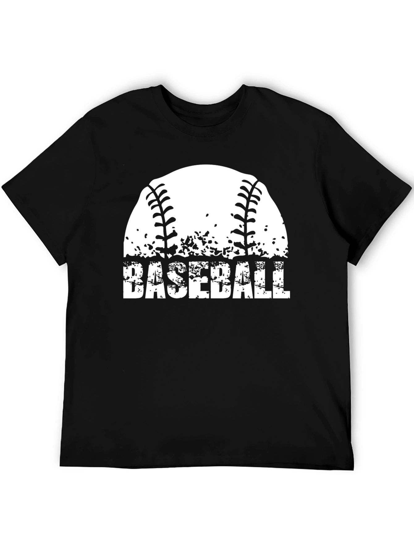 Baseball Graphic T-Shirt - Distressed Design