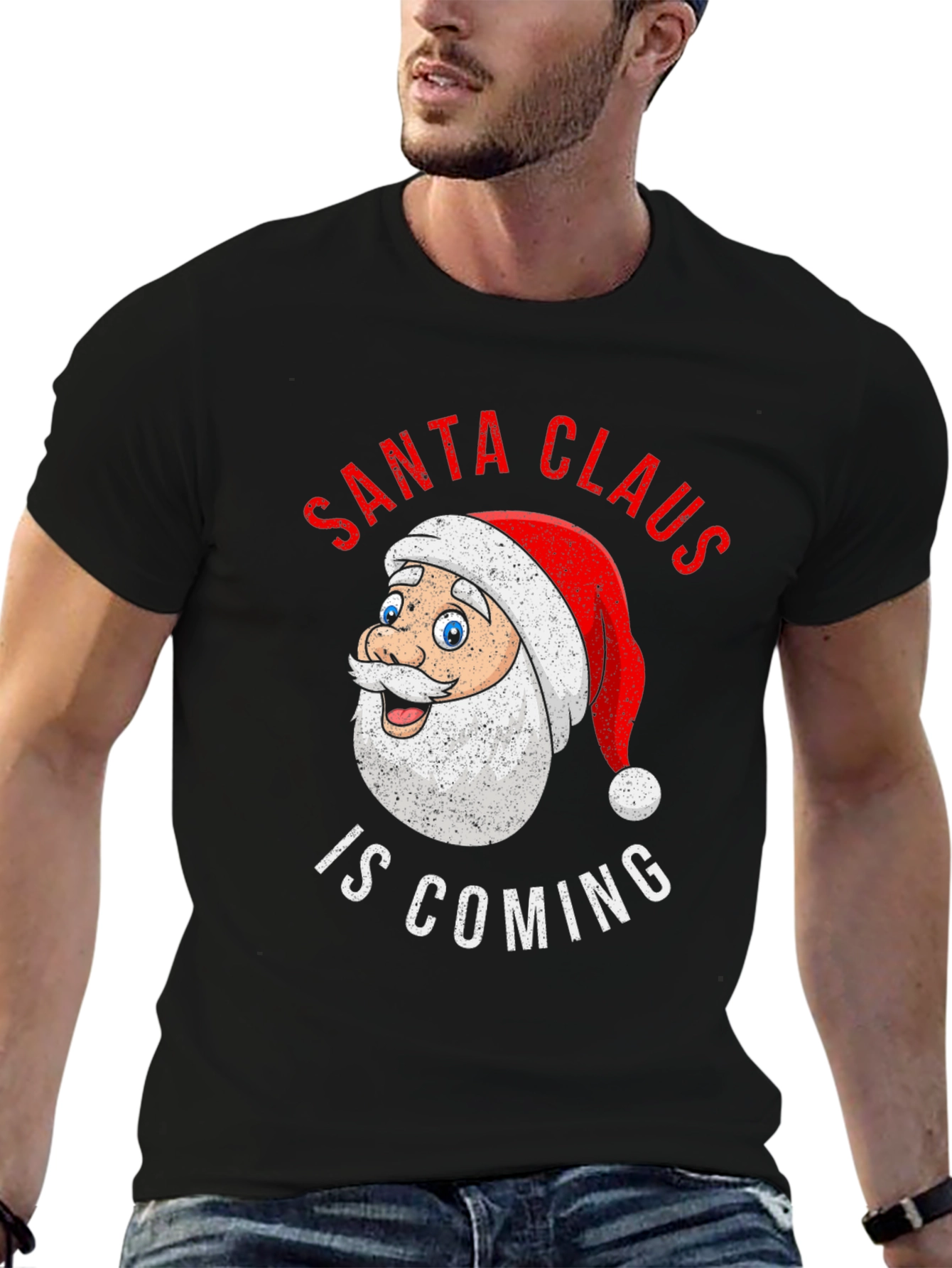 Santa Claus is Coming Christmas T-Shirt