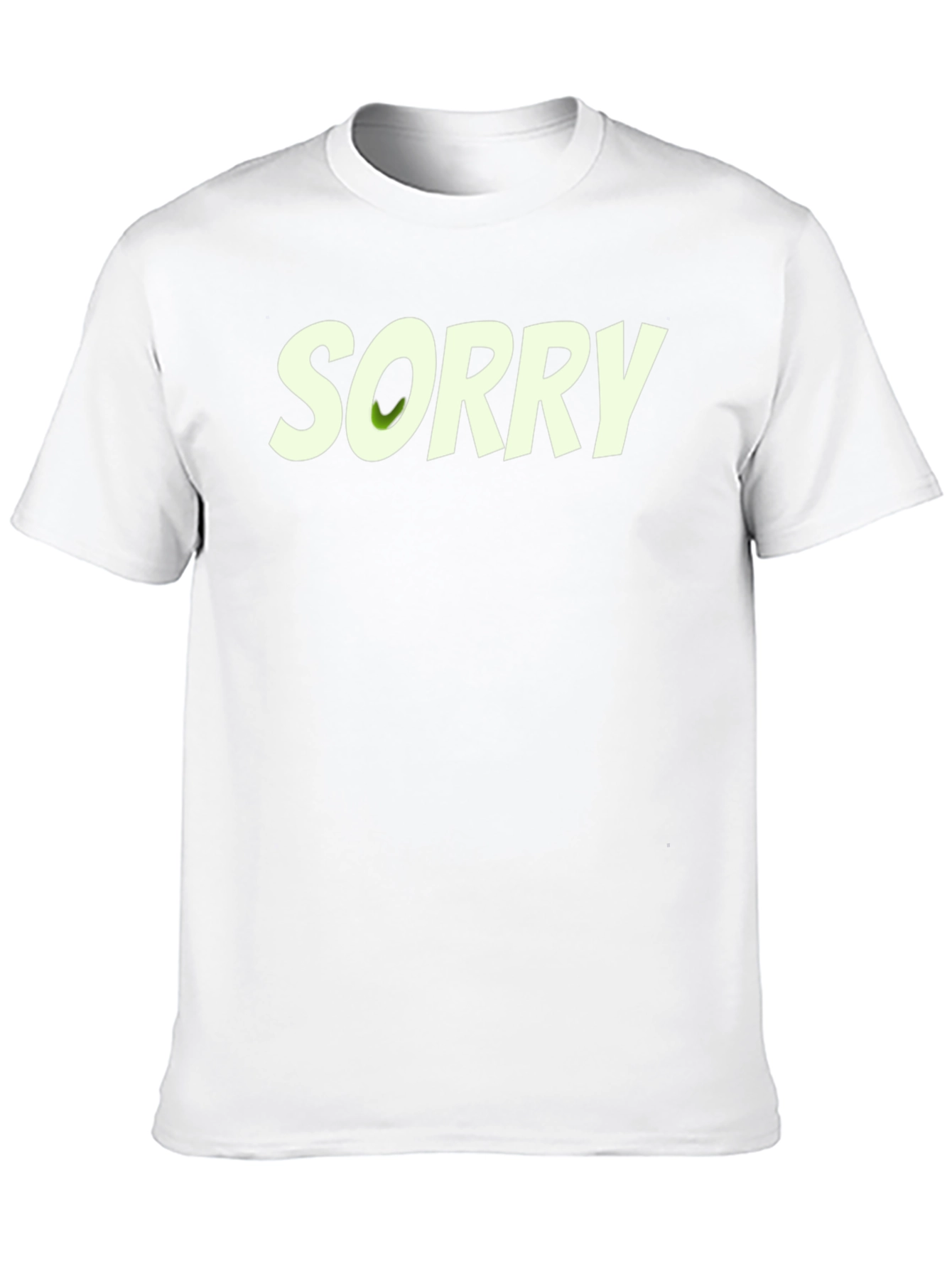 Sorry Graphic Print Black T-Shirt