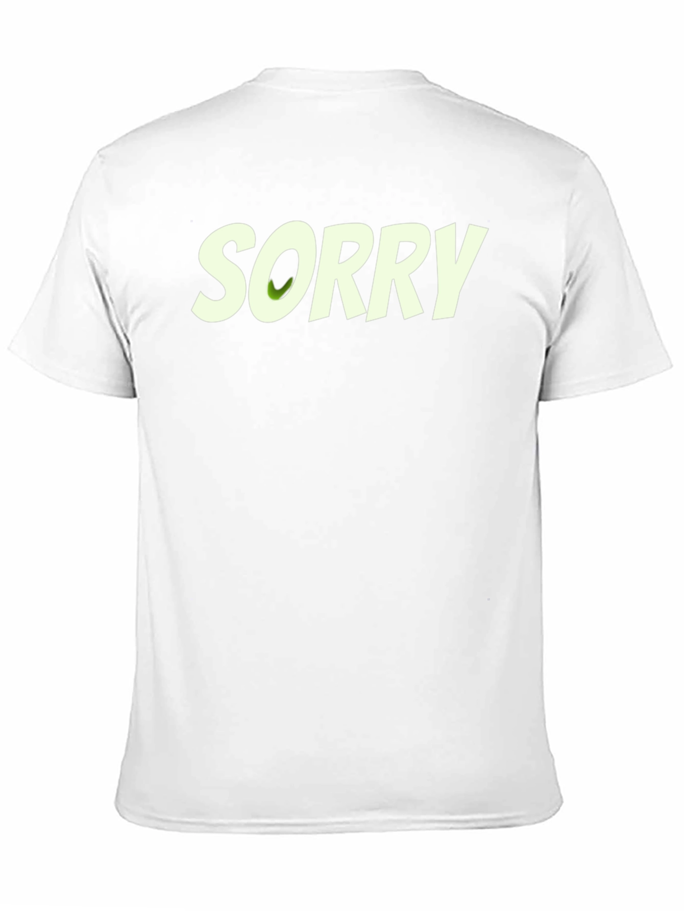 Sorry Graphic Print Black T-Shirt
