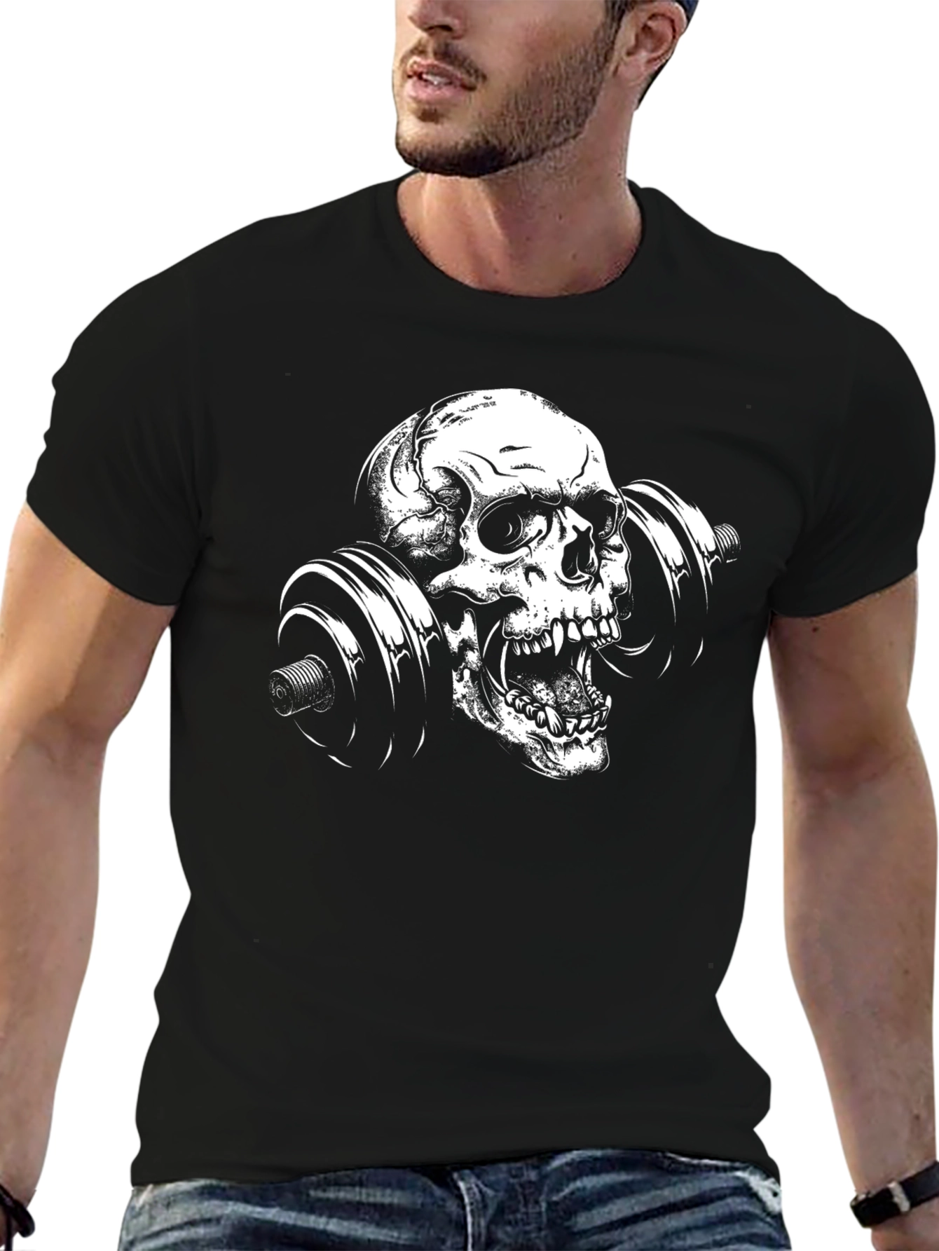Skull Barbell Graphic Tee