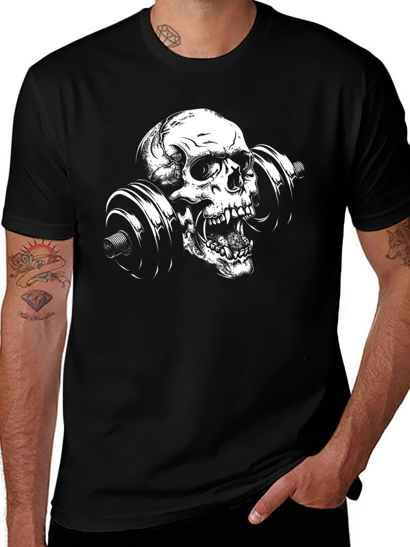 Skull Barbell Graphic Tee
