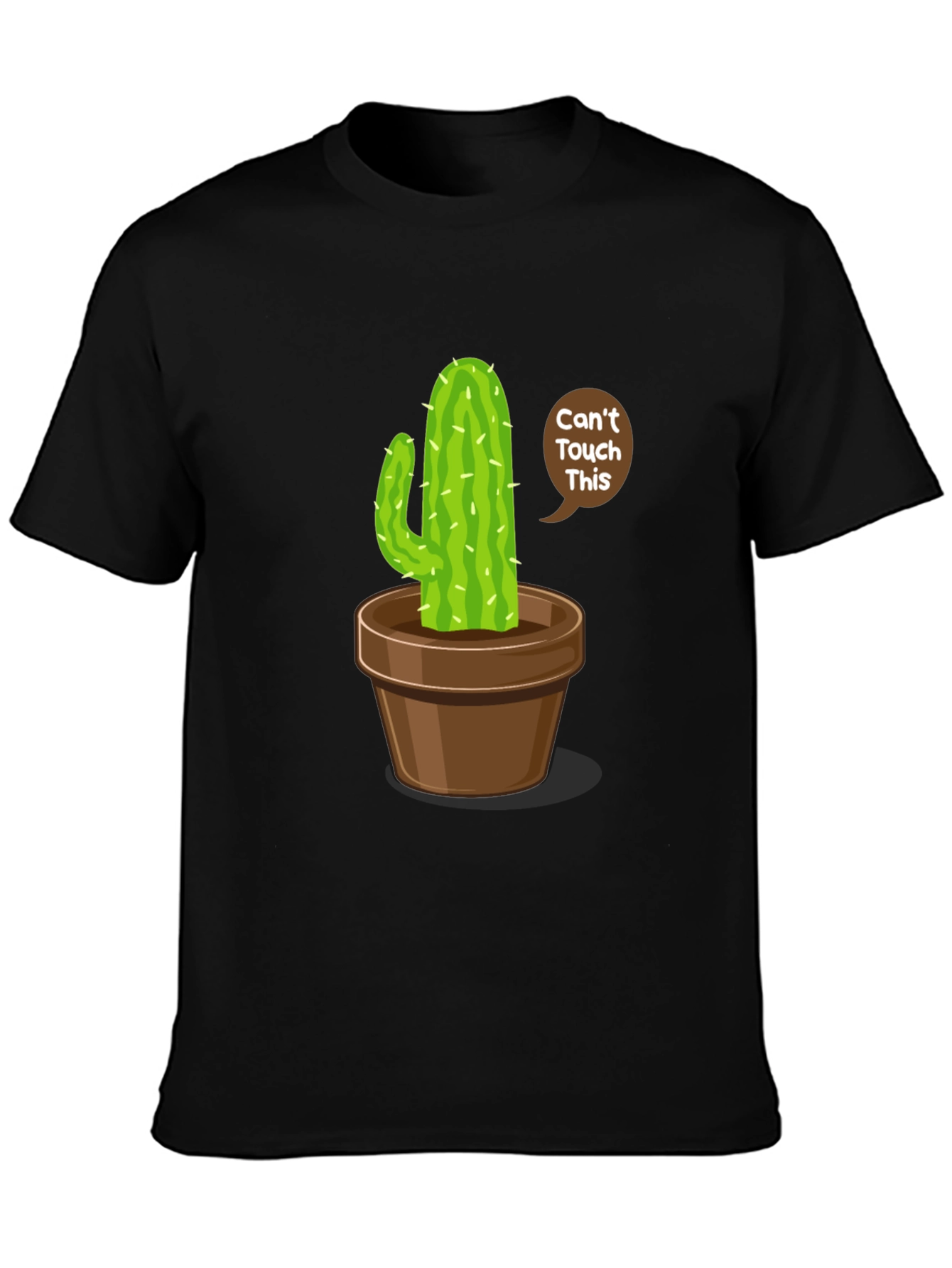 Cactus Cant Touch This T-Shirt - Black Cotton Tee