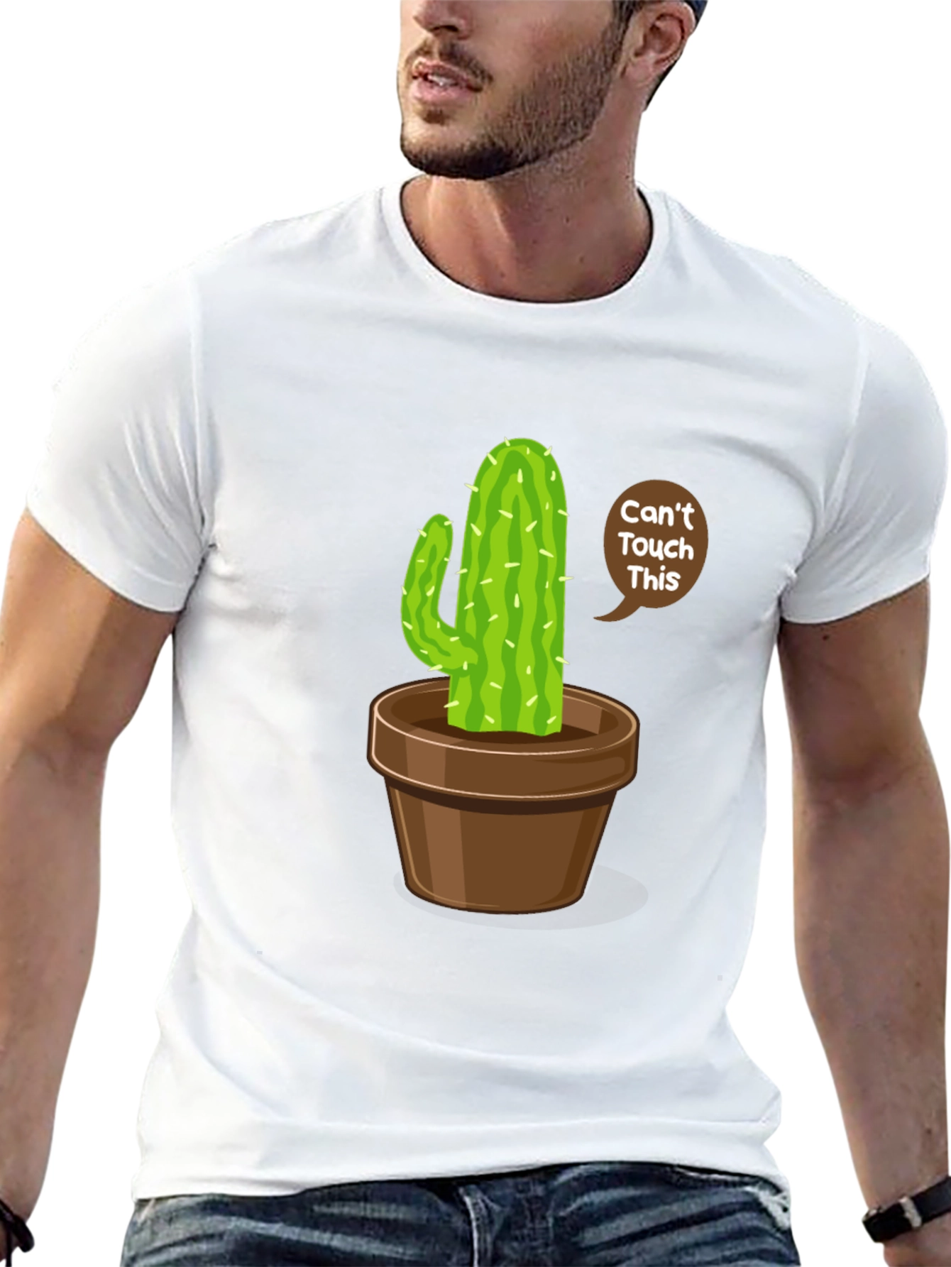 Cactus Cant Touch This T-Shirt - Black Cotton Tee