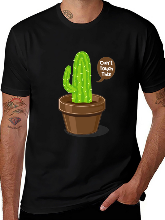 Cactus Cant Touch This T-Shirt - Black Cotton Tee