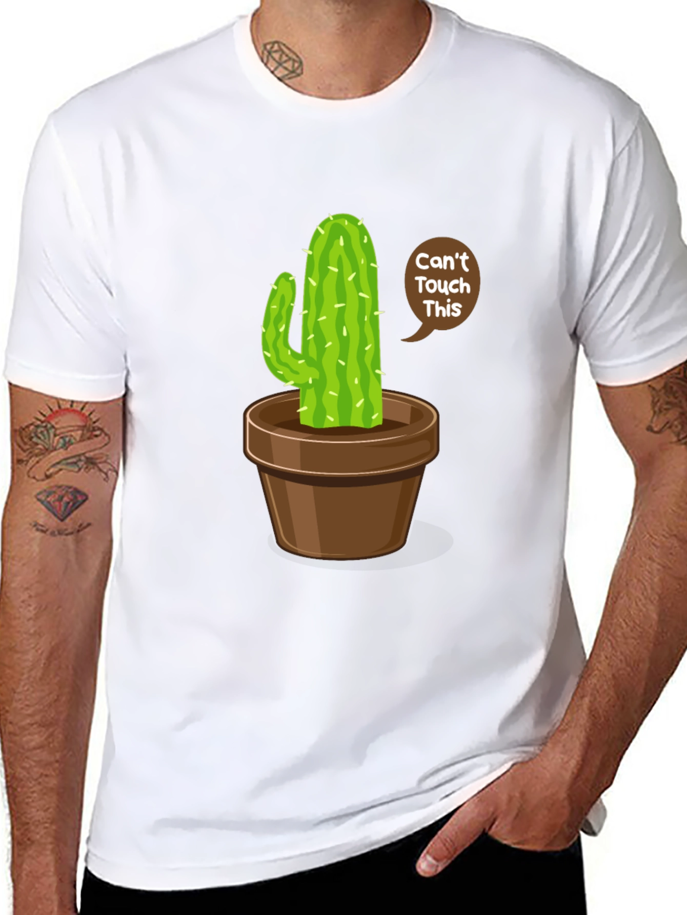 Cactus Cant Touch This T-Shirt - Black Cotton Tee