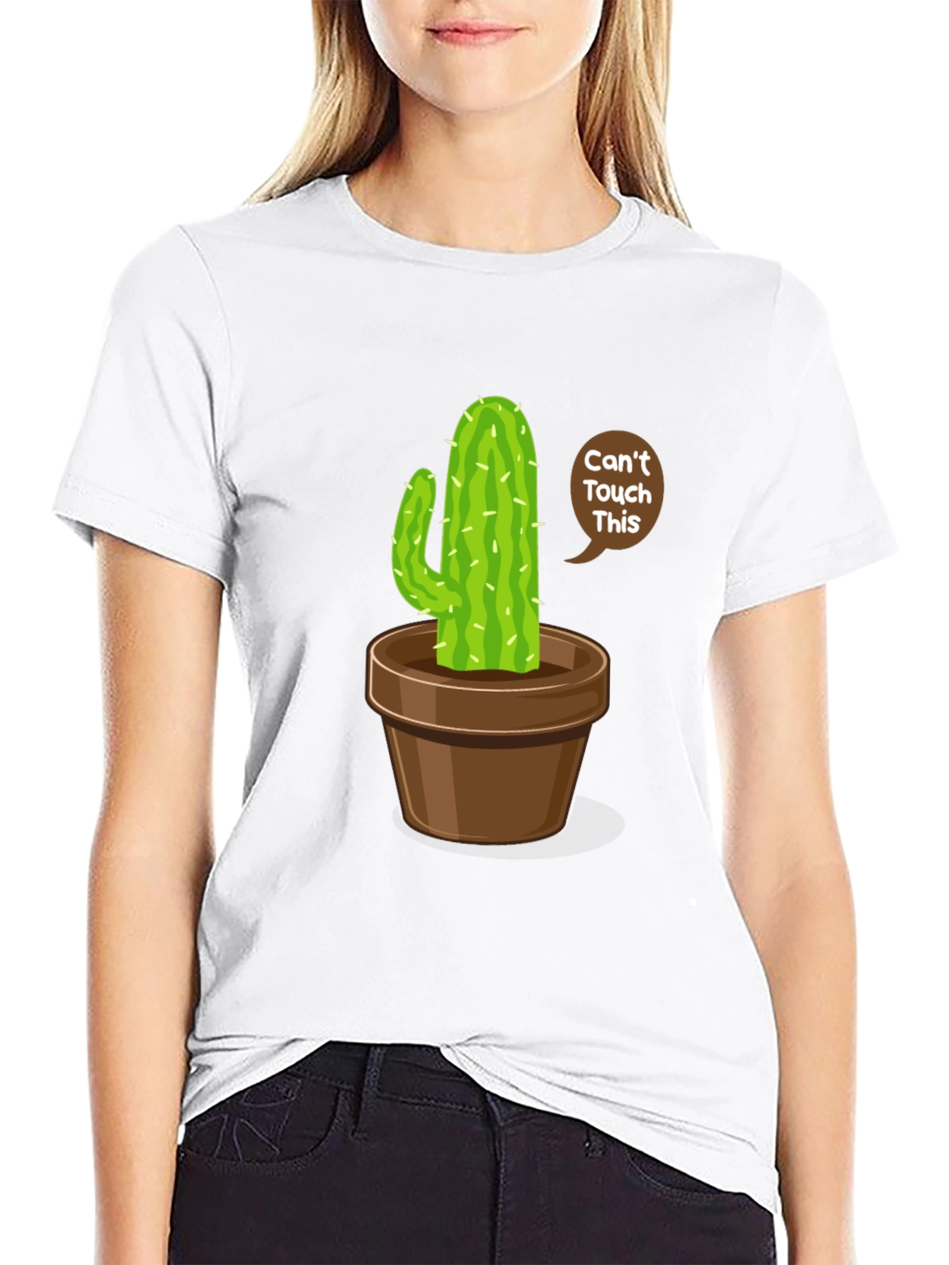 Cactus Cant Touch This T-Shirt - Black Cotton Tee