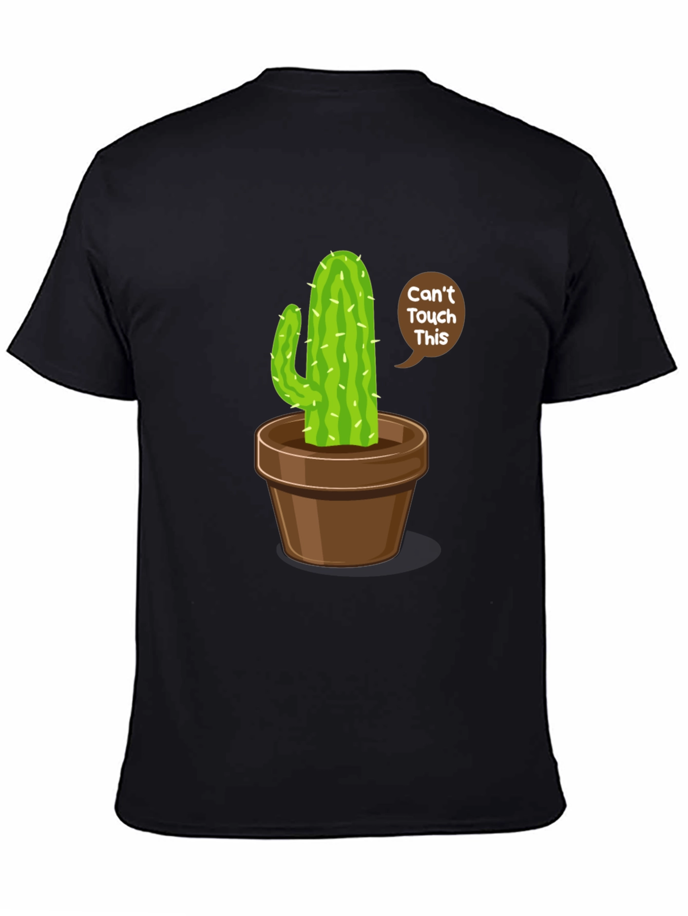 Cactus Cant Touch This T-Shirt - Black Cotton Tee