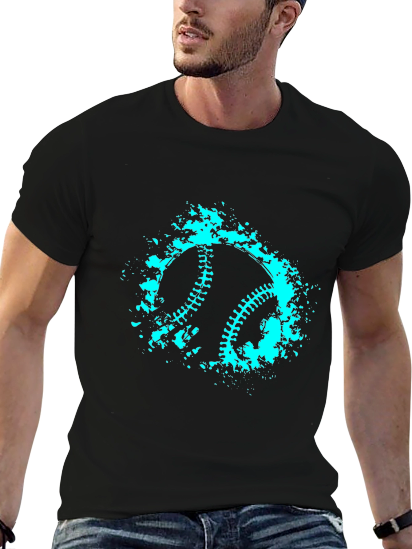 Baseball Splash Graphic T-Shirt - Cool Casual Style