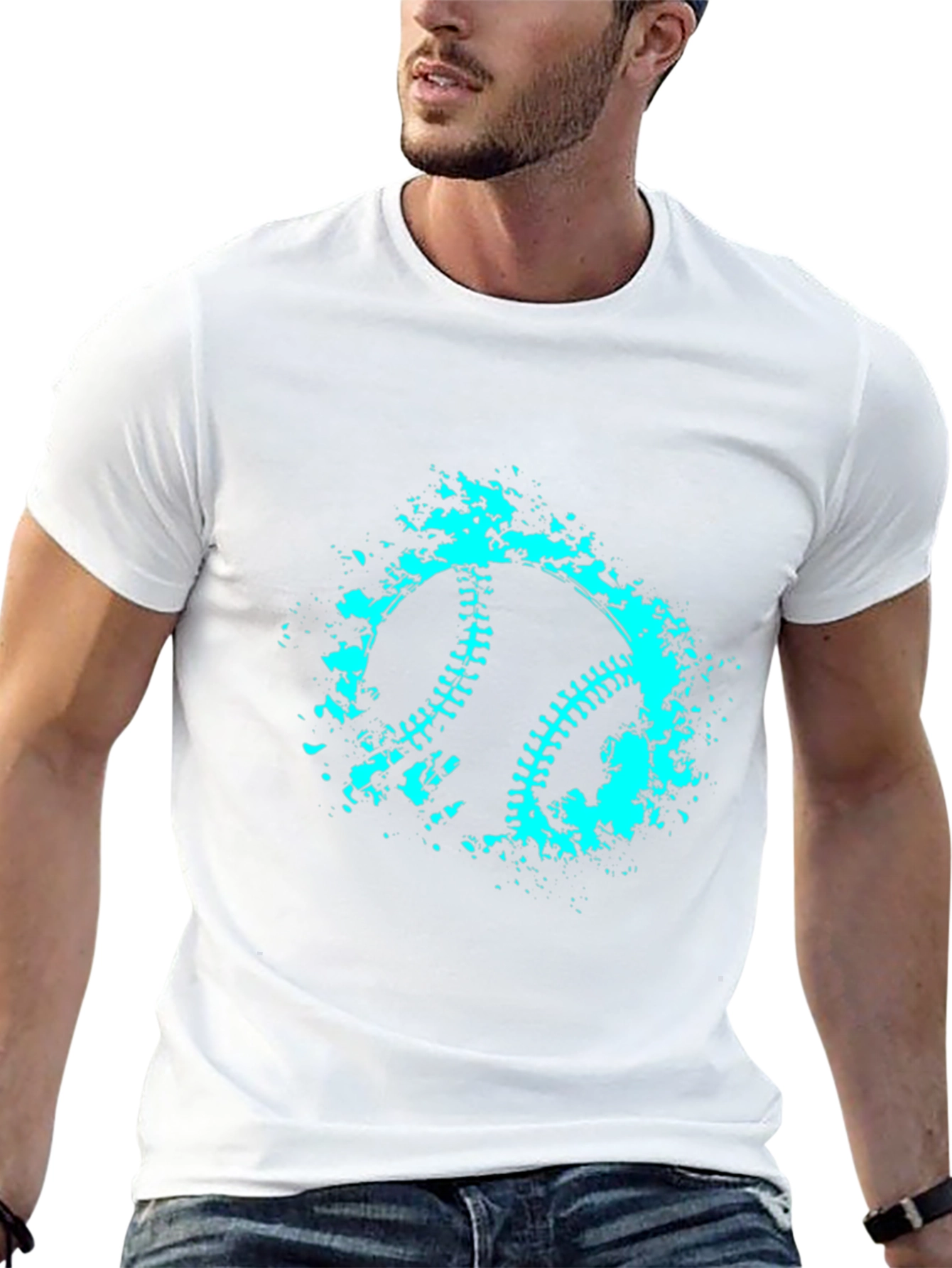Baseball Splash Graphic T-Shirt - Cool Casual Style