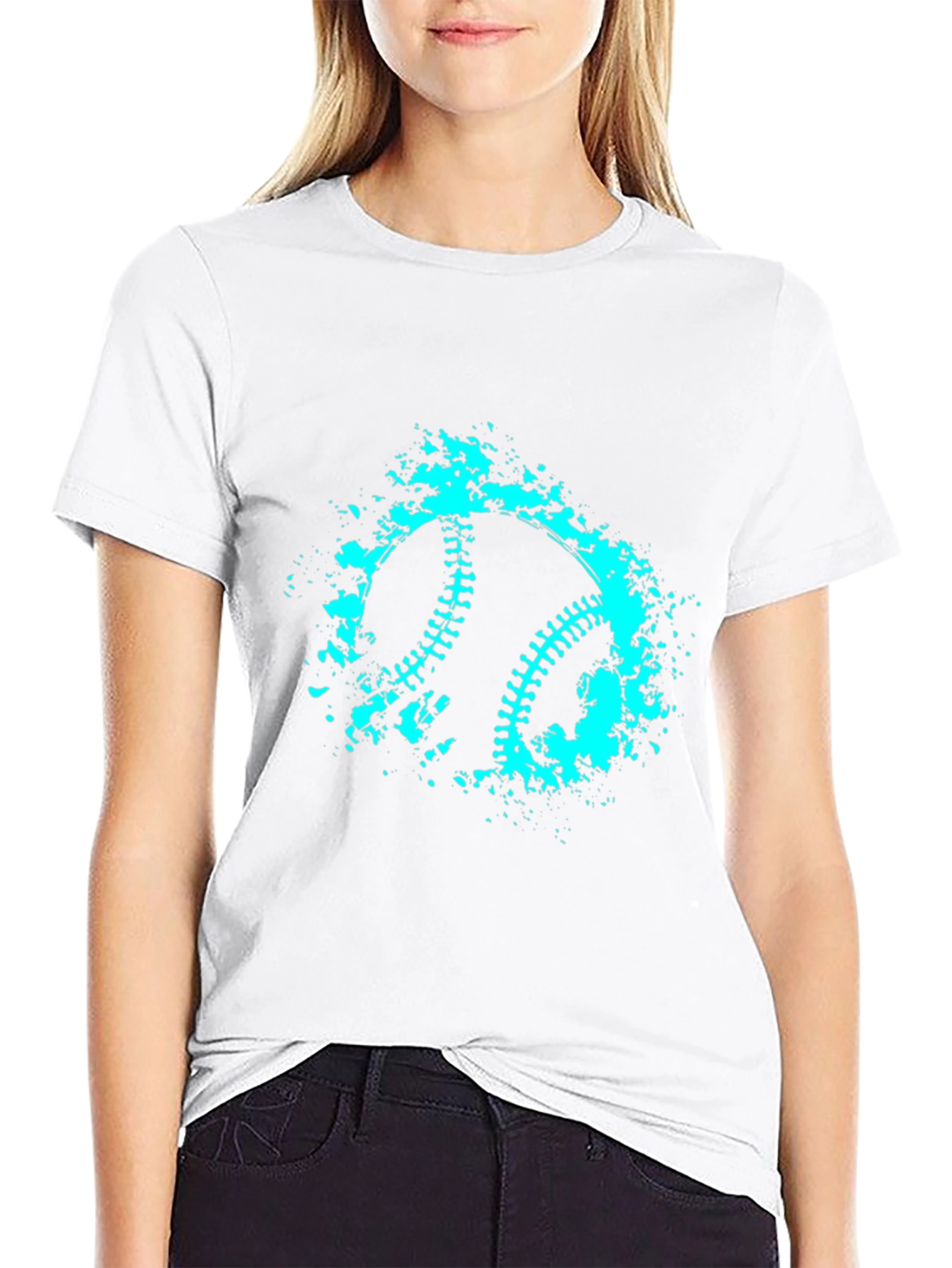 Baseball Splash Graphic T-Shirt - Cool Casual Style