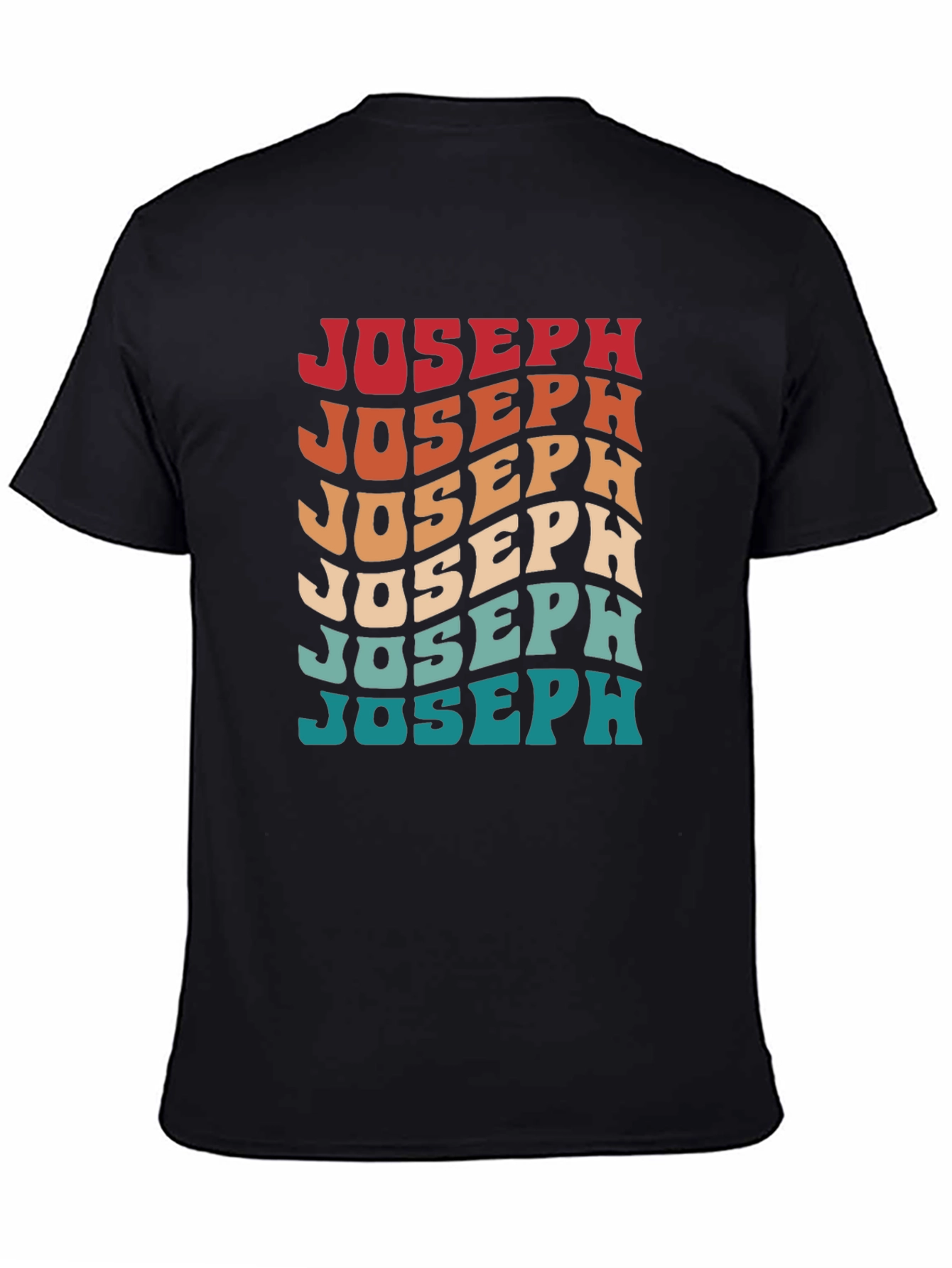 Retro Joseph Wavy Text Graphic T-Shirt