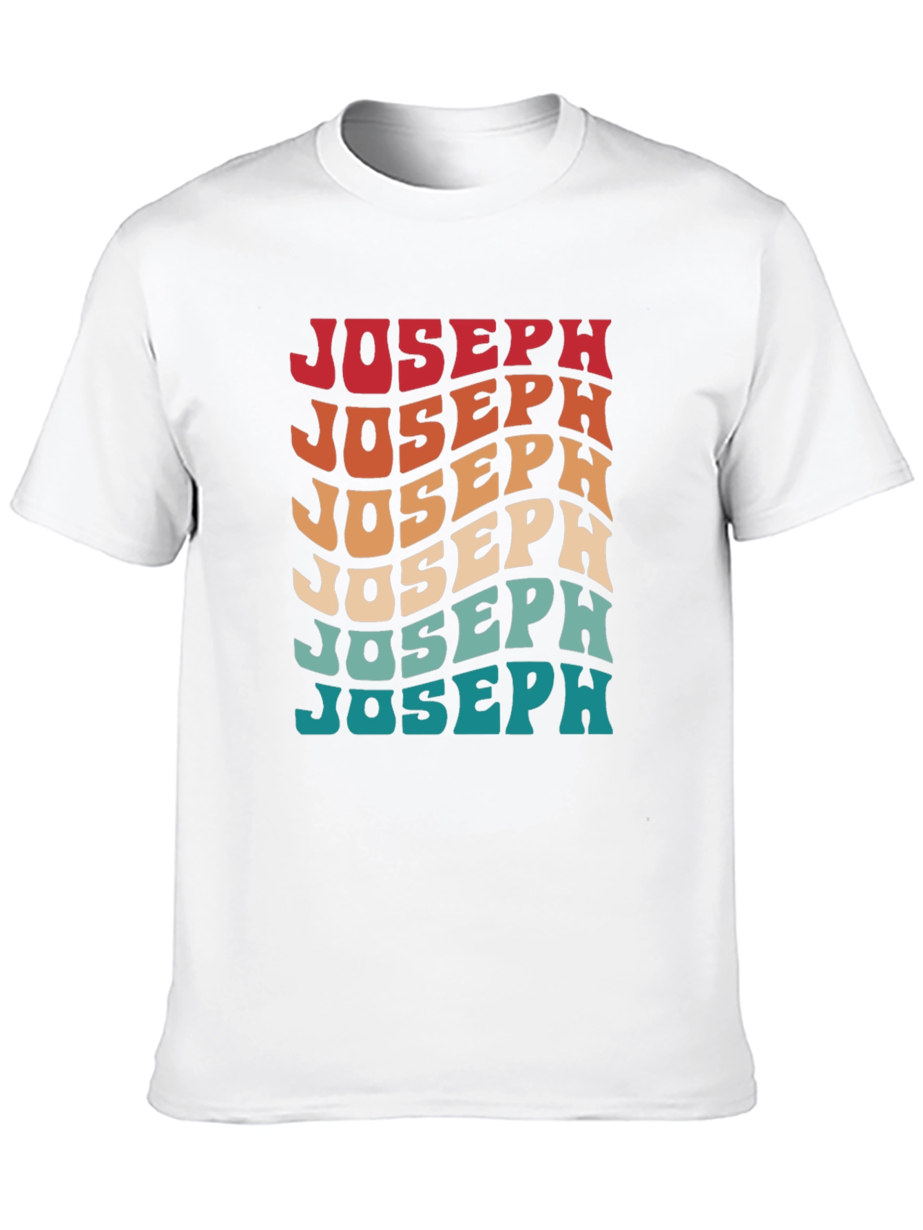 Retro Joseph Wavy Text Graphic T-Shirt