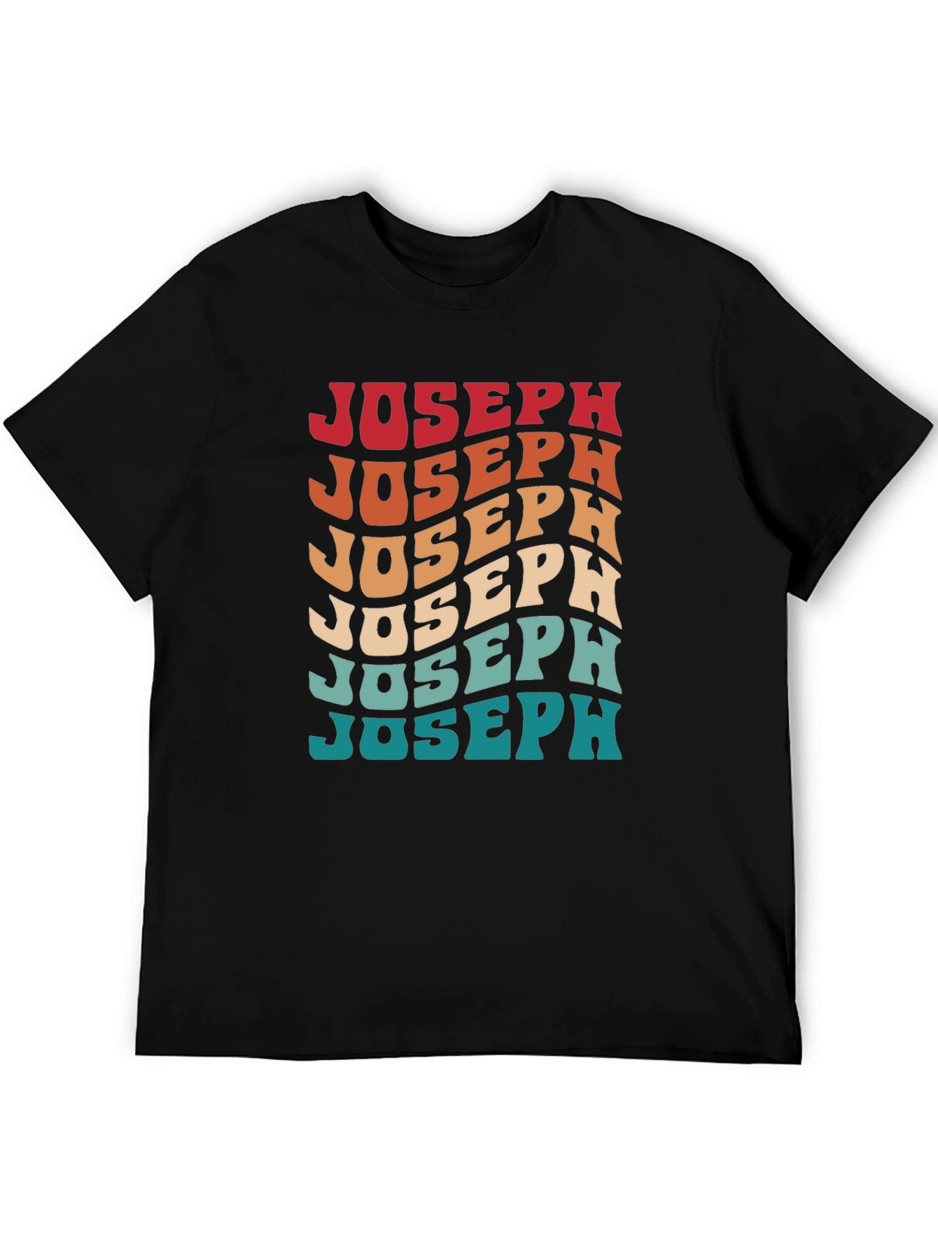 Retro Joseph Wavy Text Graphic T-Shirt