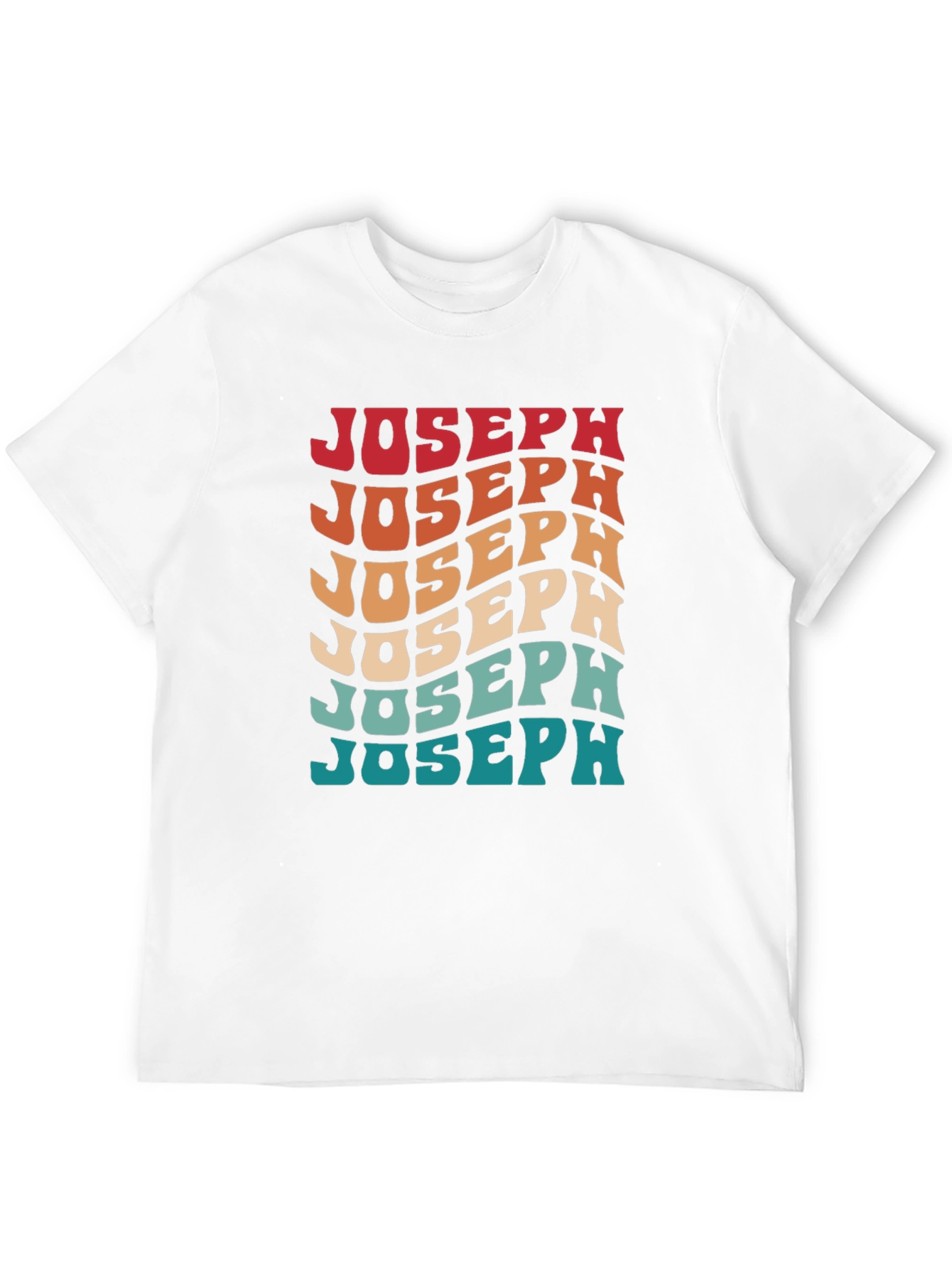Retro Joseph Wavy Text Graphic T-Shirt