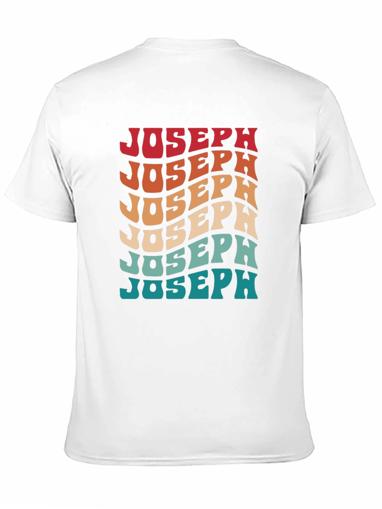 Retro Joseph Wavy Text Graphic T-Shirt