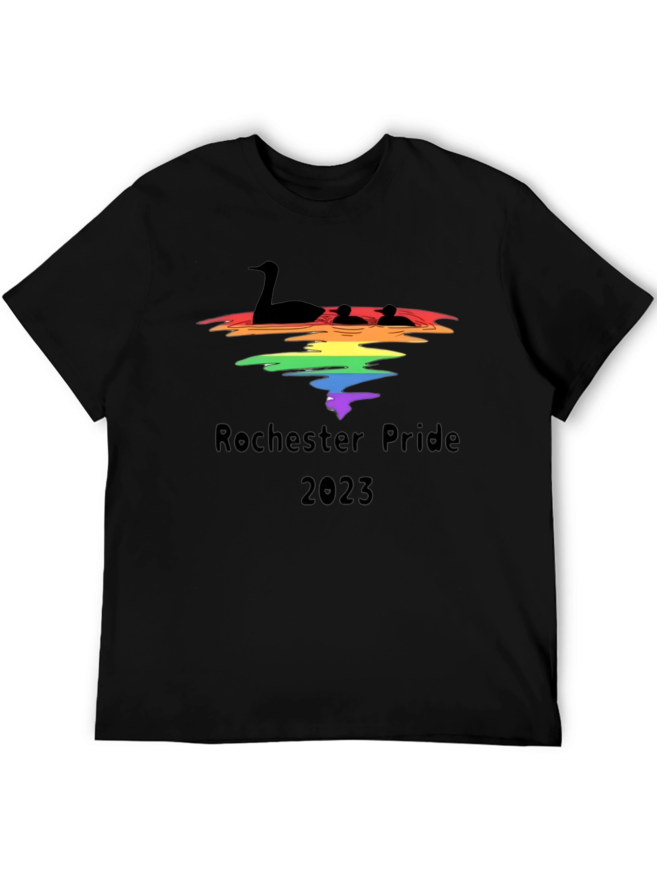 Rochester Pride 2023 Tee - Loon and Rainbow Design