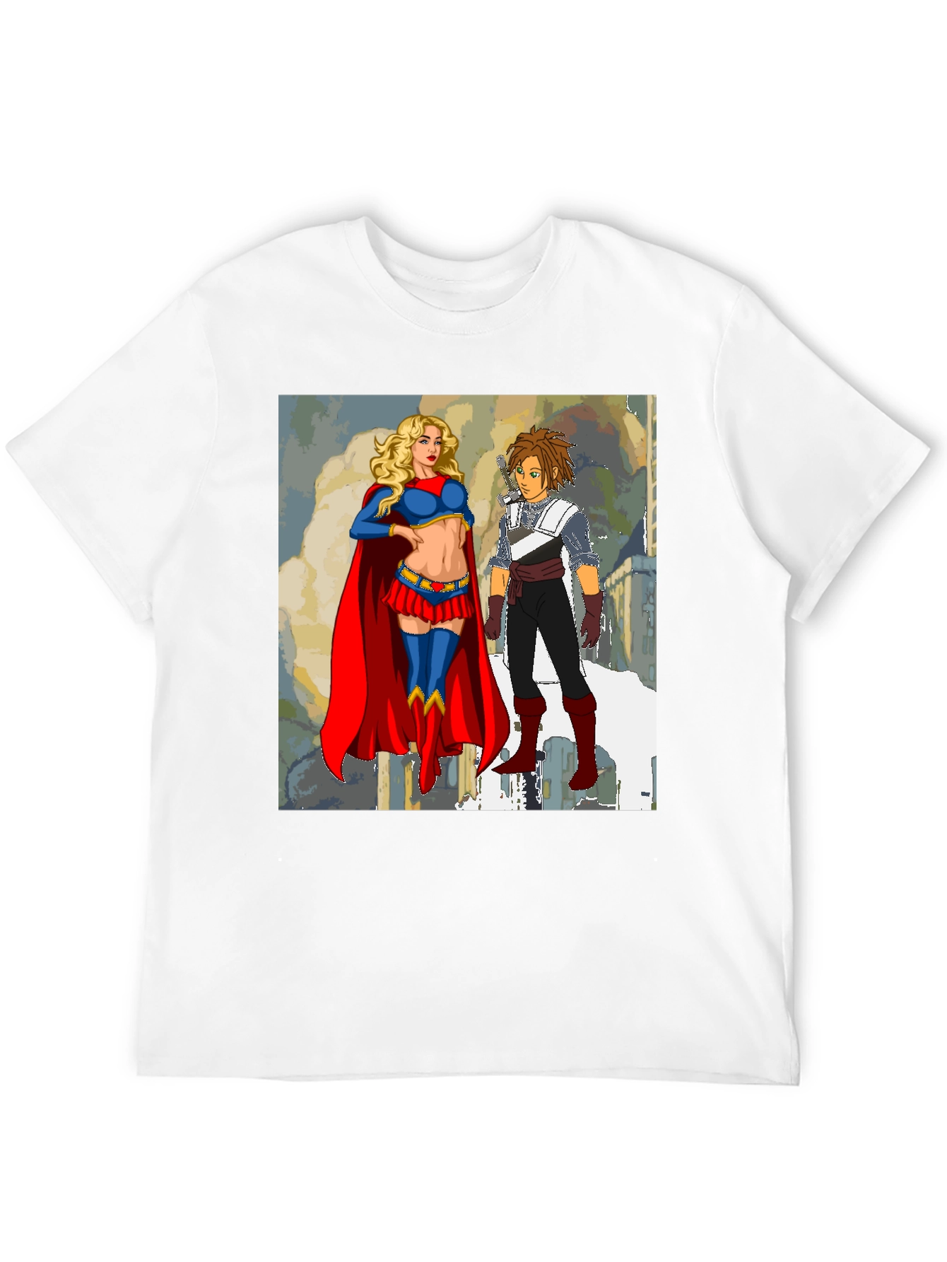 Supergirl & Friend Graphic Tee - Classic Black