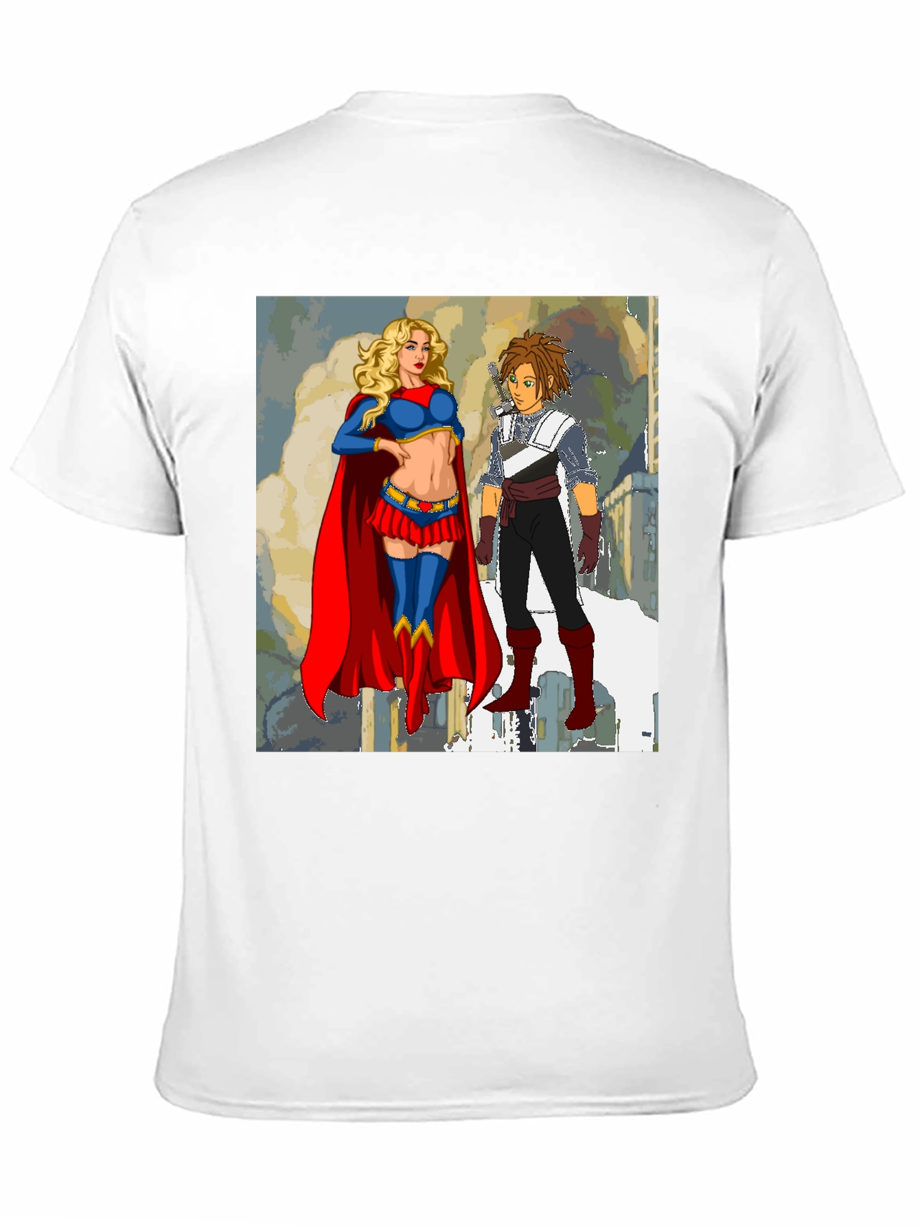Supergirl & Friend Graphic Tee - Classic Black