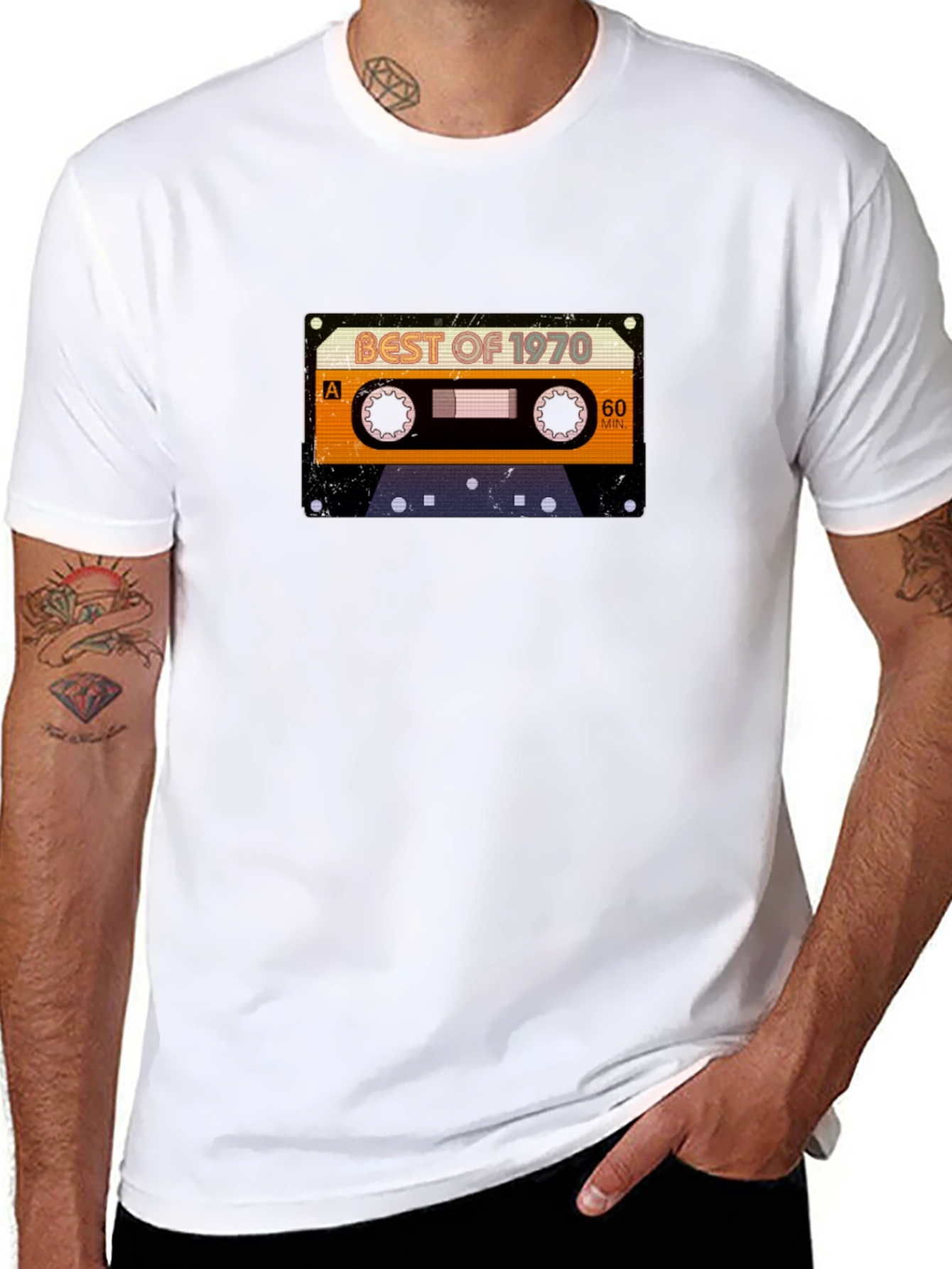 Best of 1970 Cassette Tape Black T-Shirt