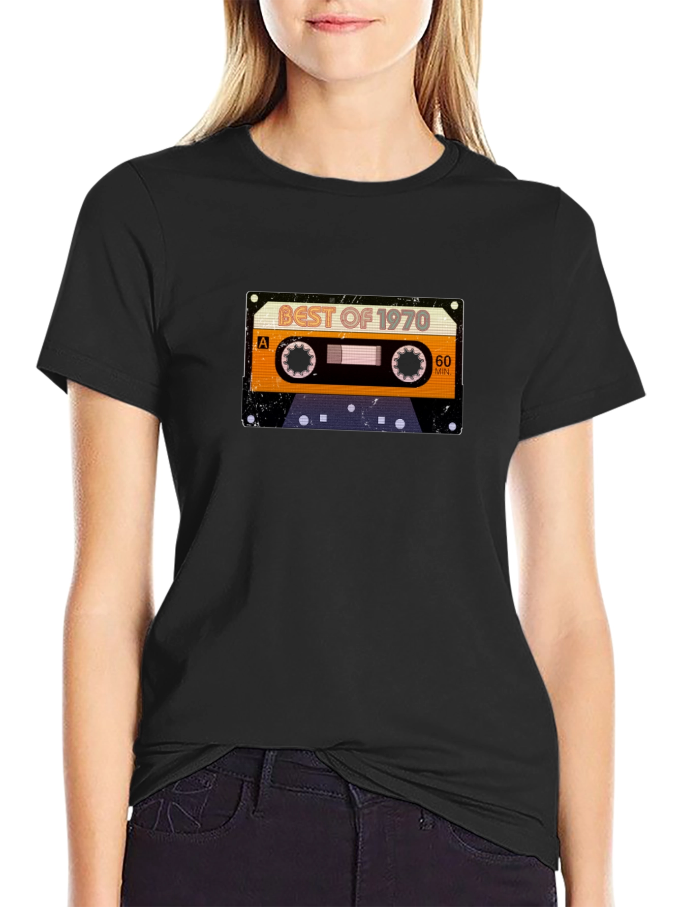 Best of 1970 Cassette Tape Black T-Shirt