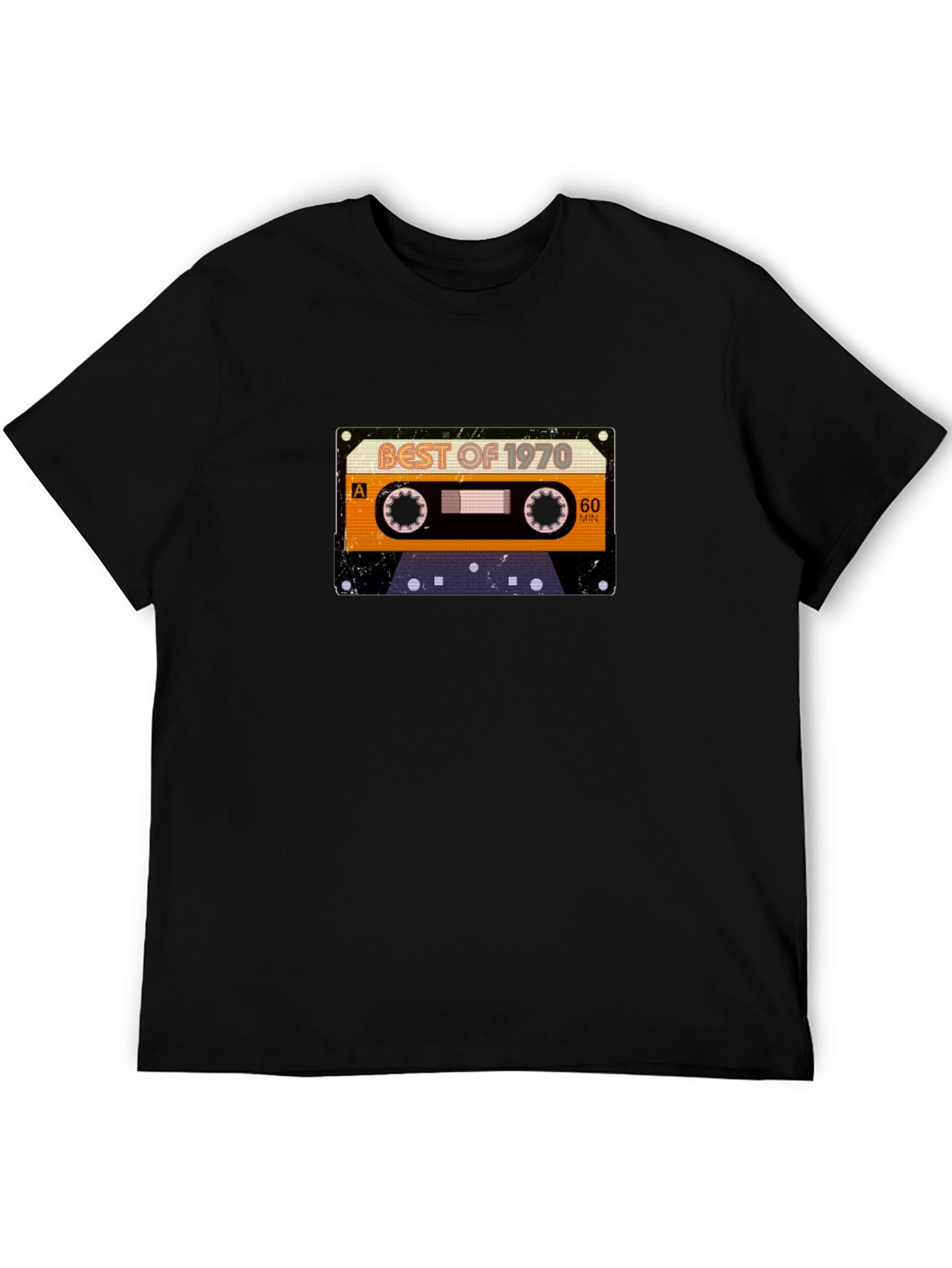 Best of 1970 Cassette Tape Black T-Shirt
