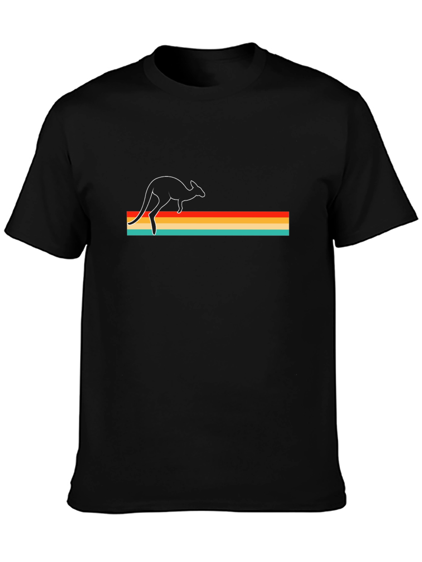 Retro Kangaroo T-Shirt - Black