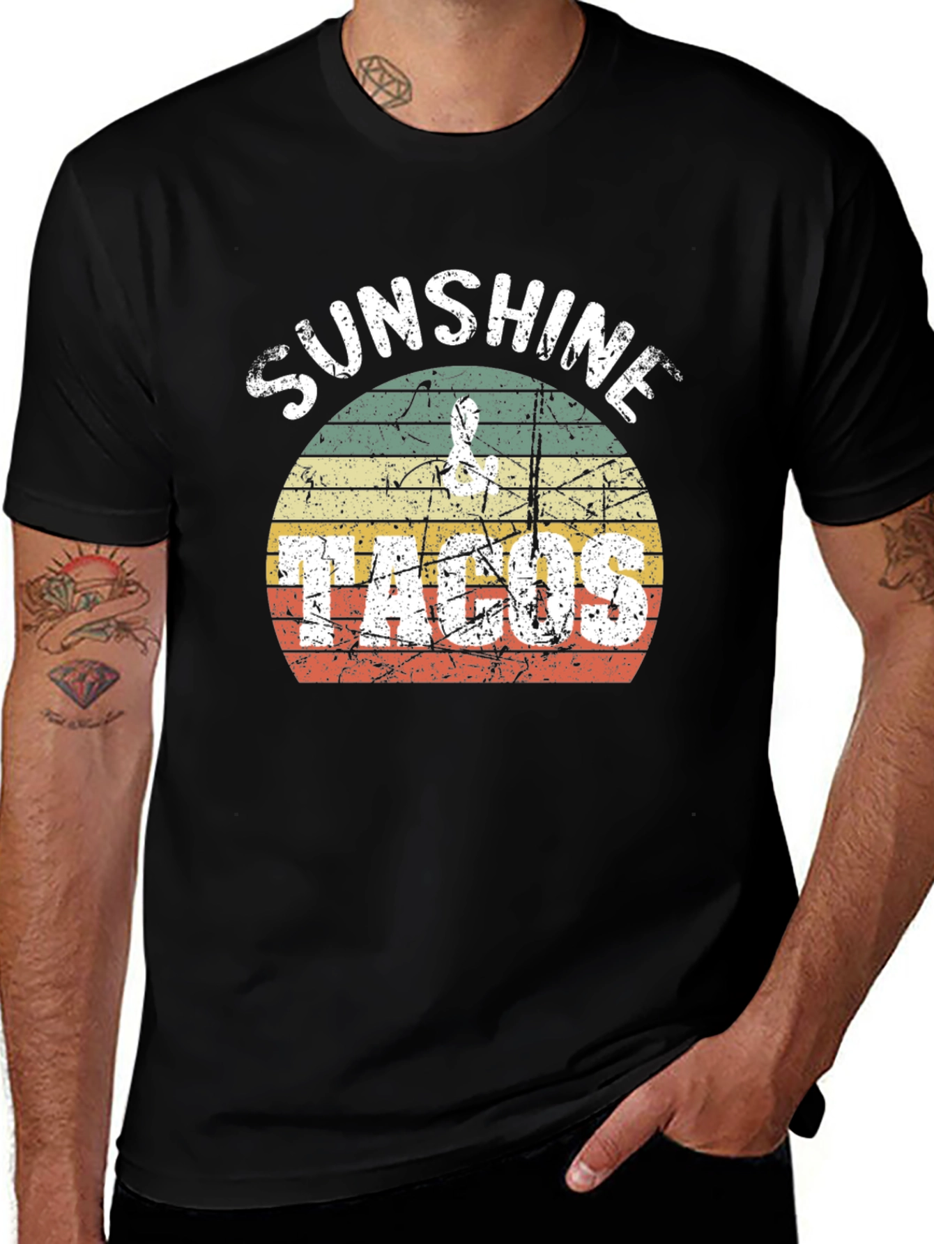 Sunshine Tacos Graphic Tee - Retro Style