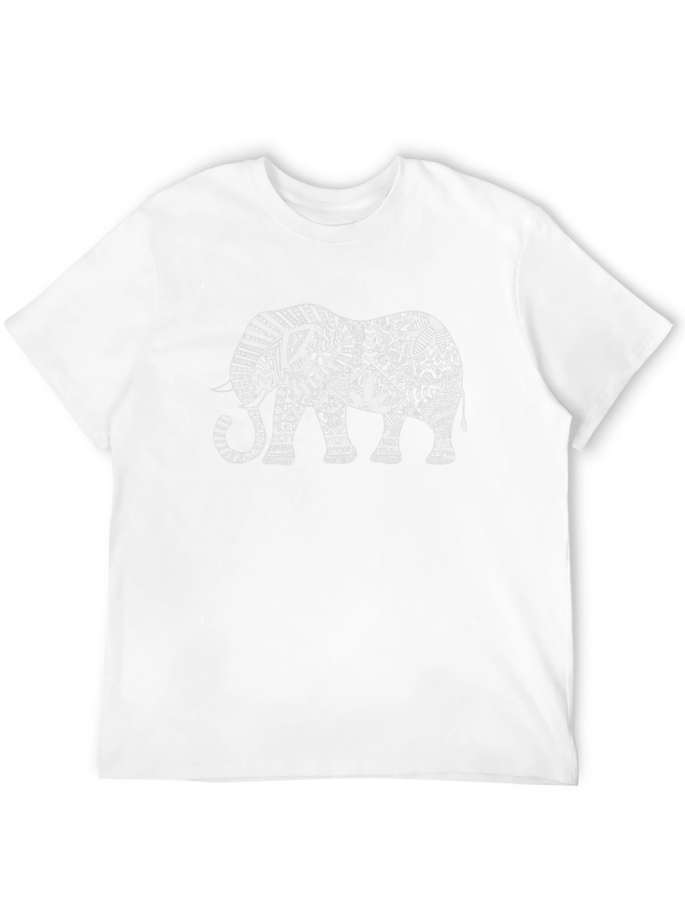 Tribal Elephant Graphic Black T-Shirt