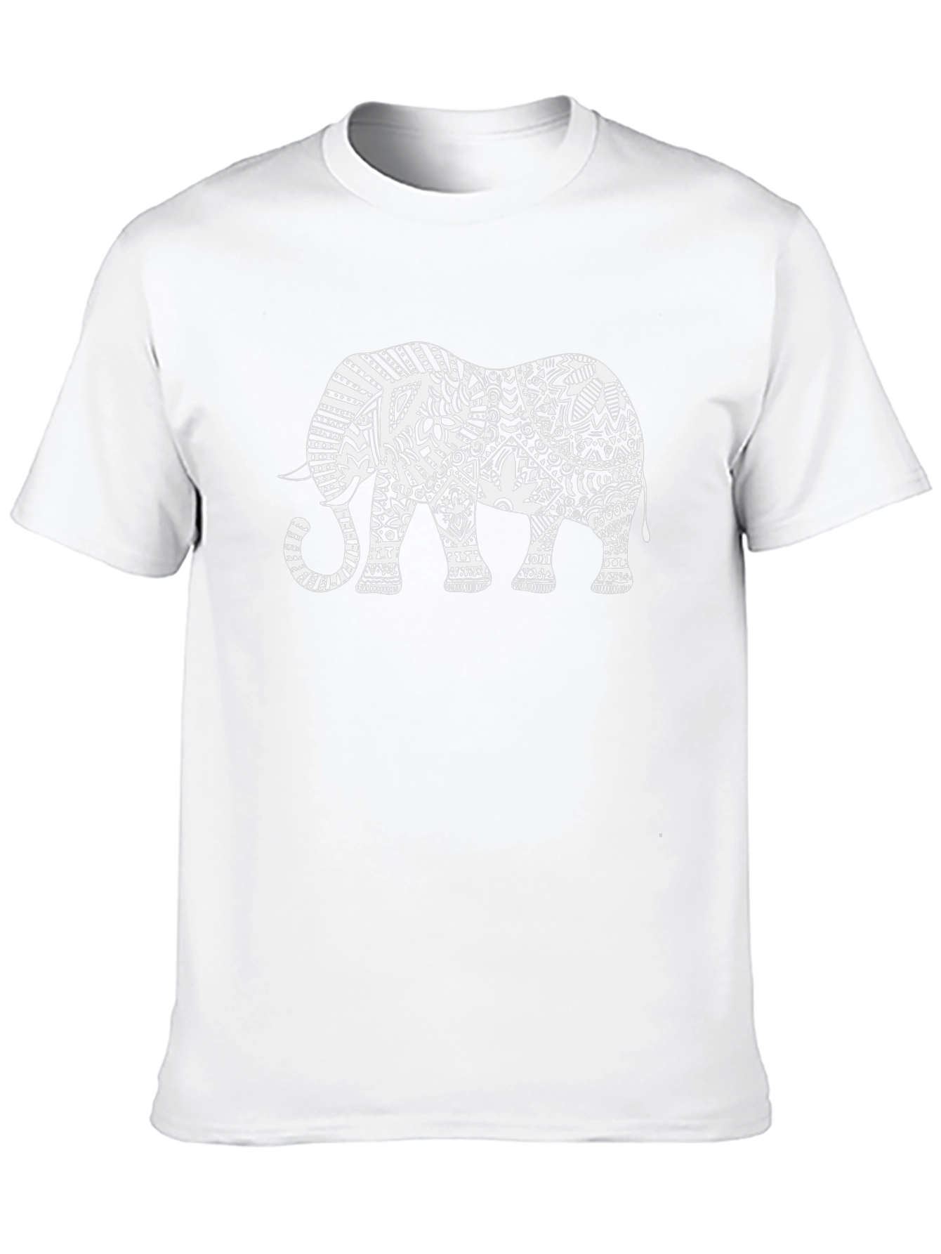 Tribal Elephant Graphic Black T-Shirt