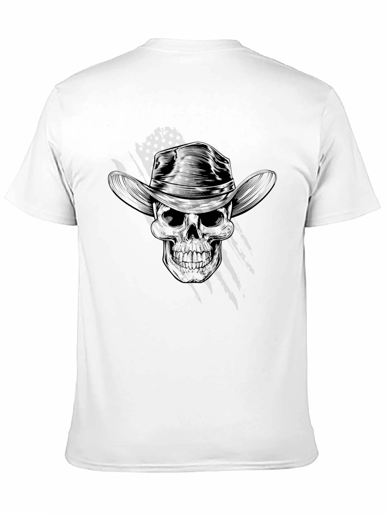 Skull Cowboy Hat Graphic Tee