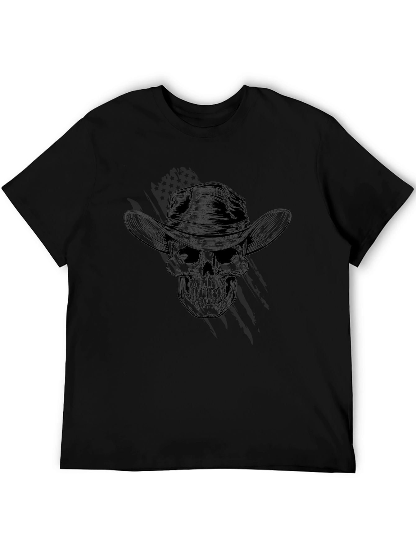 Skull Cowboy Hat Graphic Tee