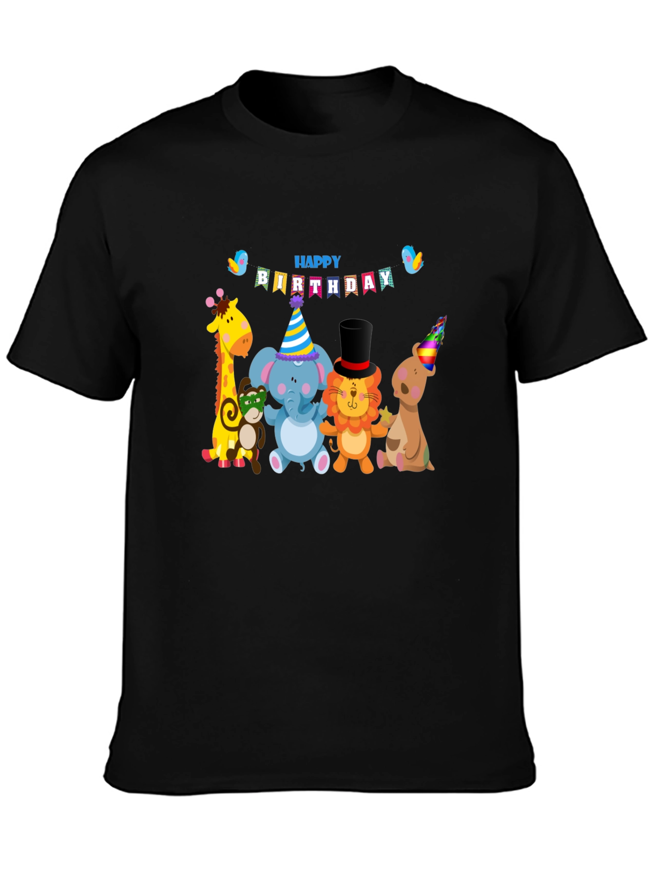 Birthday Animals Graphic Tee - Fun Celebration Shirt
