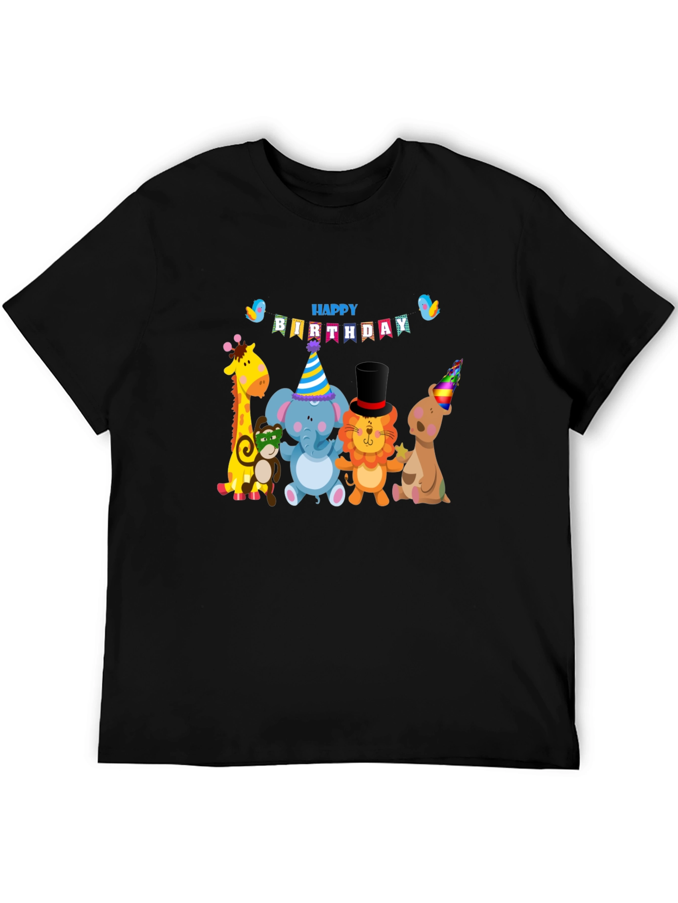 Birthday Animals Graphic Tee - Fun Celebration Shirt
