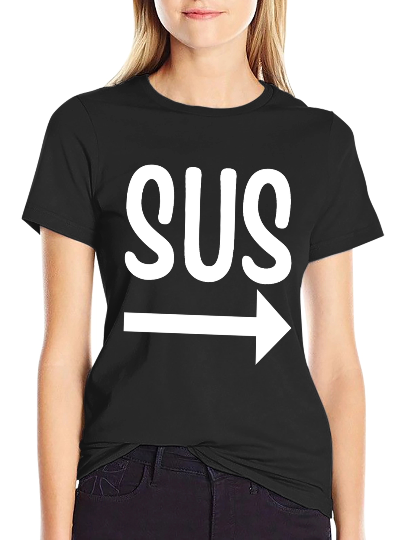 SUS T-Shirt - Amusing Suspicious Arrow Tee