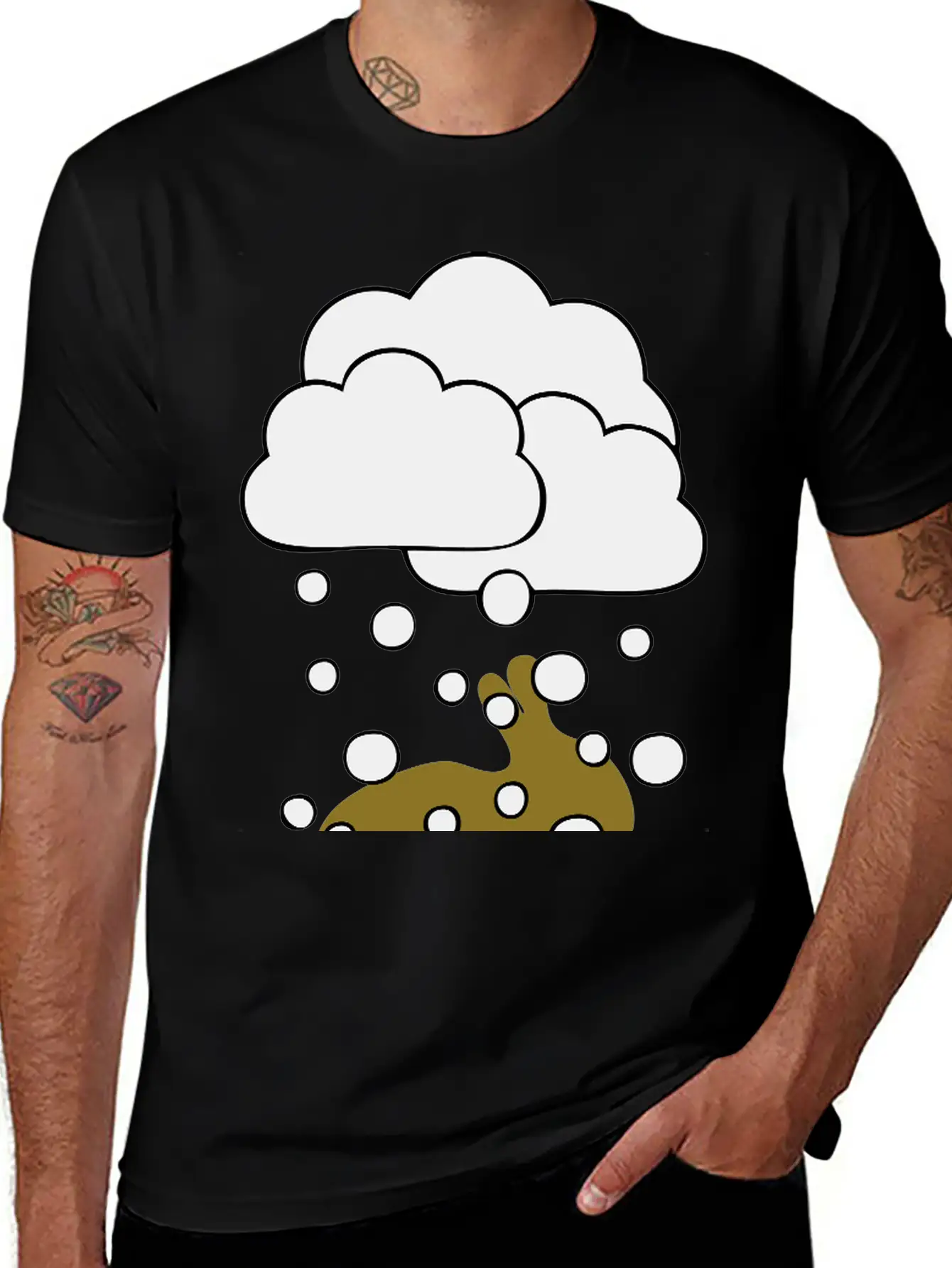 Rabbit In The Snow Lightweight Cotton T-Shirt – Daily Comfort Graphic Shirt