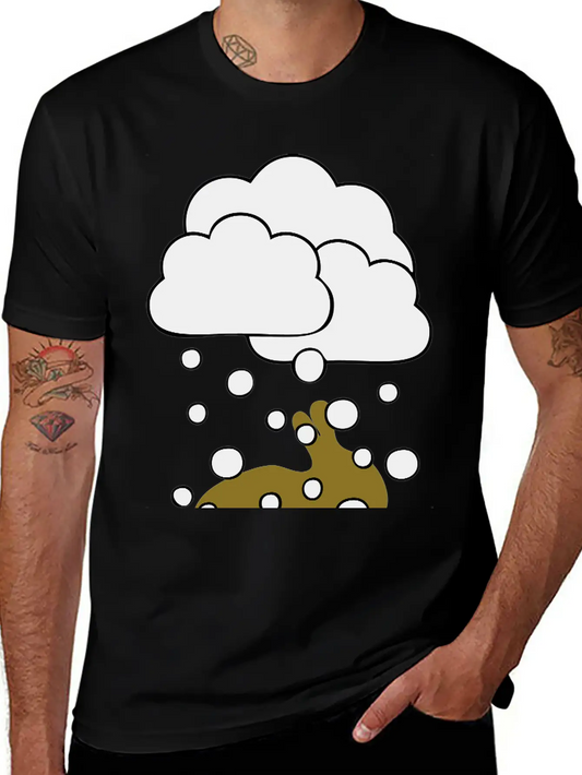 Rabbit In The Snow Lightweight Cotton T-Shirt – Daily Comfort Graphic Shirt