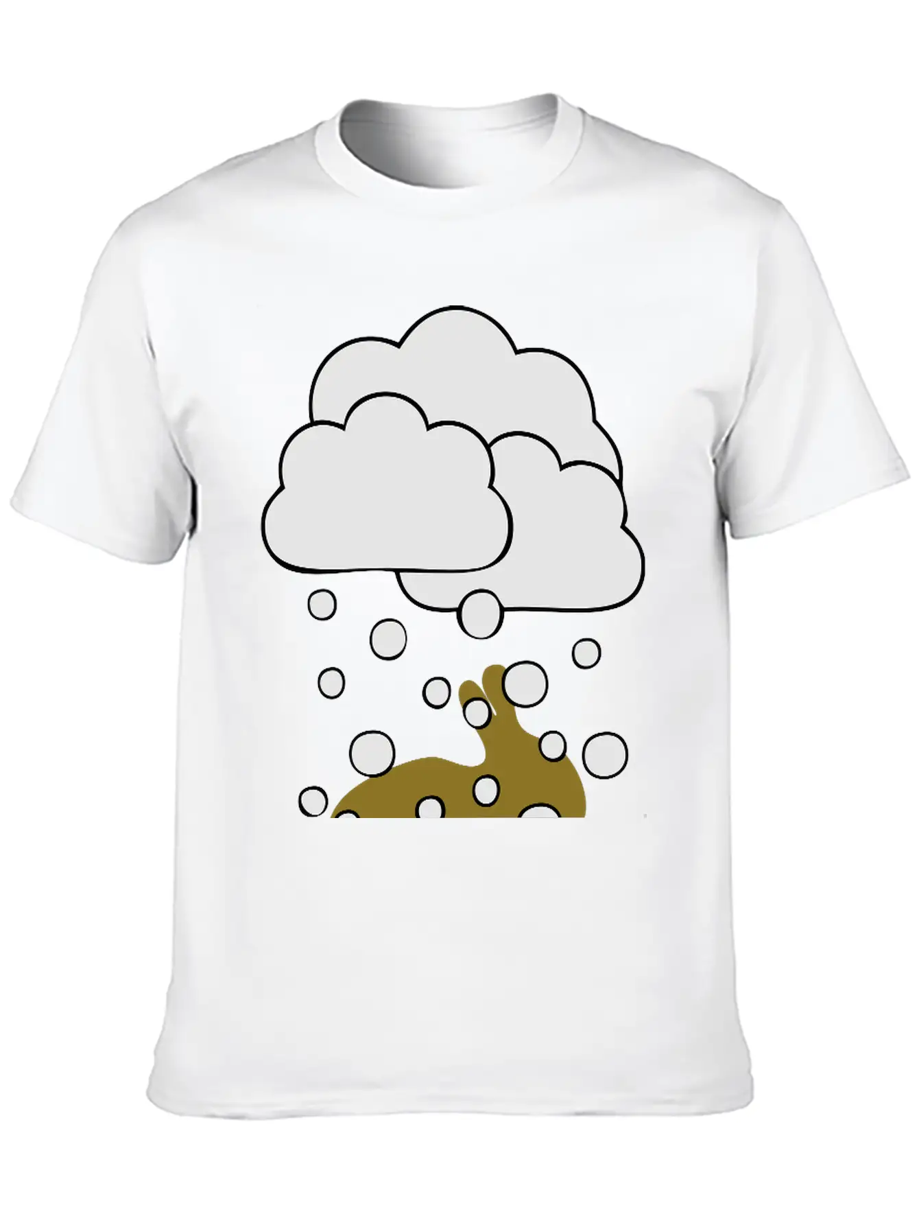 Rabbit In The Snow Lightweight Cotton T-Shirt – Daily Comfort Graphic Shirt