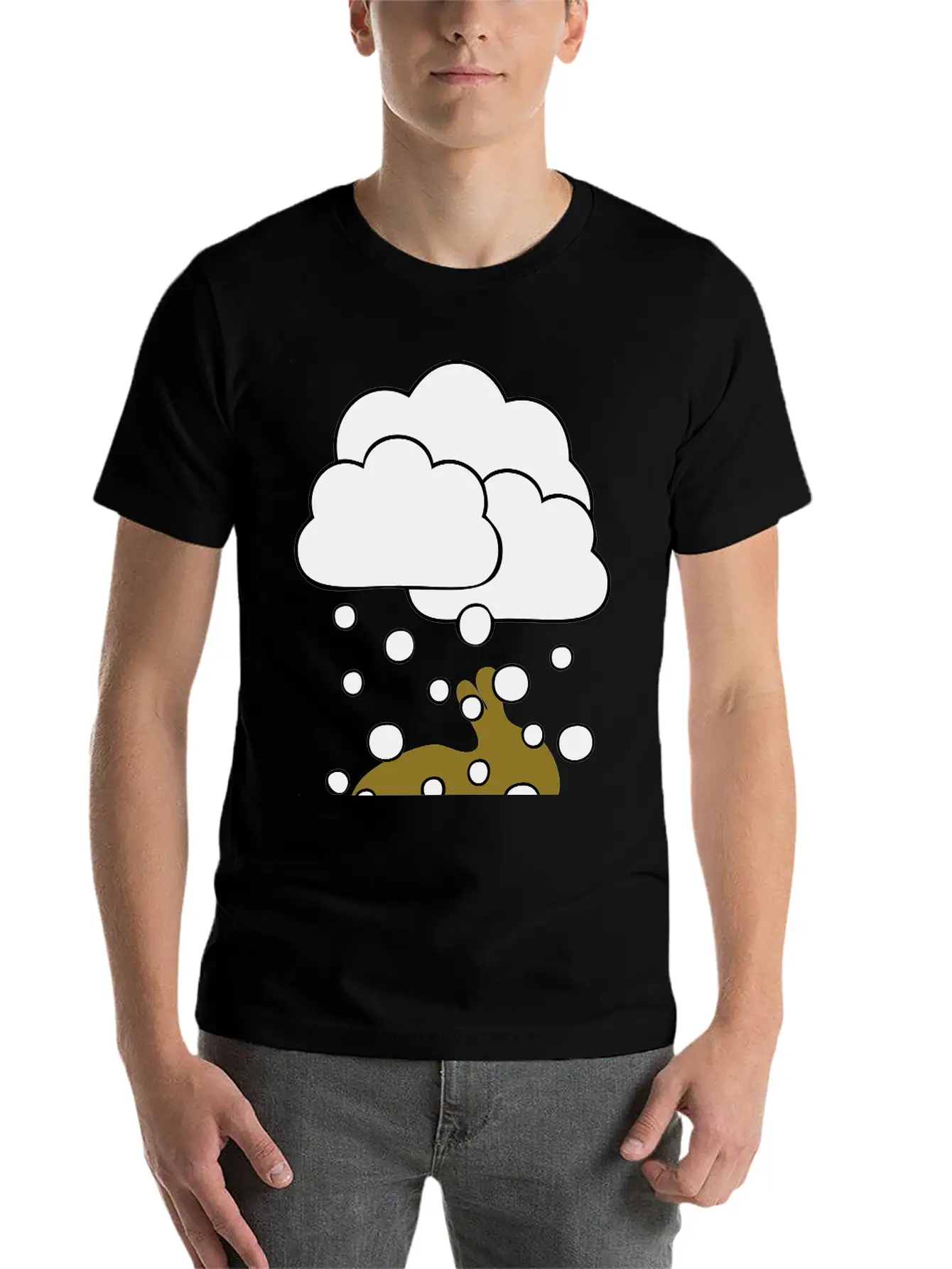 Rabbit In The Snow Lightweight Cotton T-Shirt – Daily Comfort Graphic Shirt