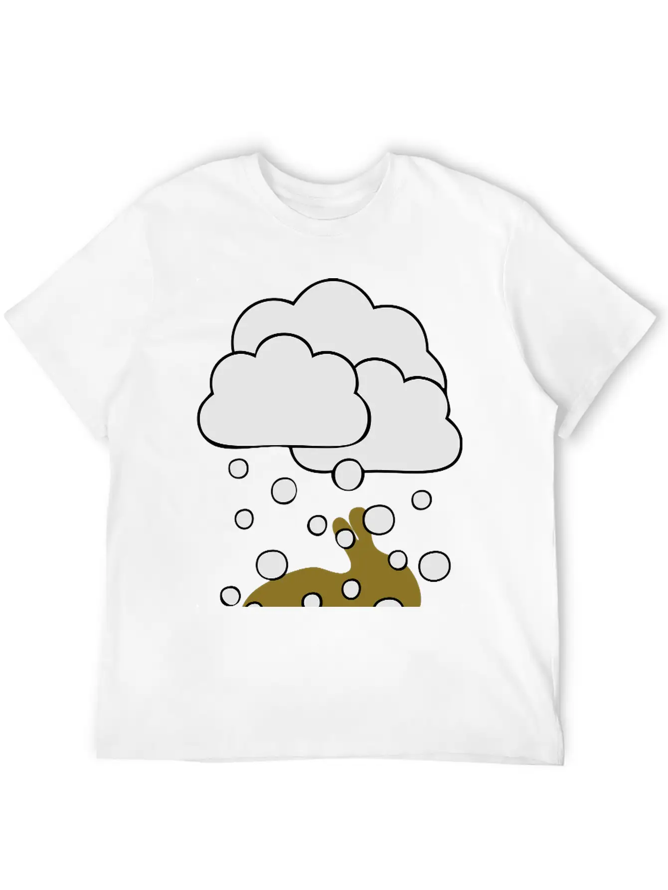 Rabbit In The Snow Lightweight Cotton T-Shirt – Daily Comfort Graphic Shirt