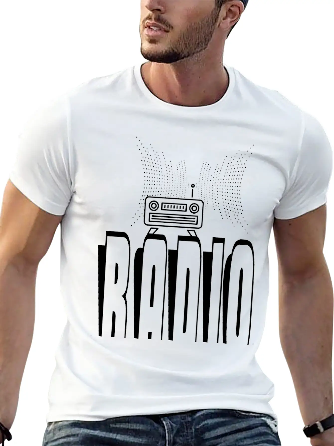 RADIO Lightweight Cotton T-Shirt – Daily Comfort Graphic Shirt