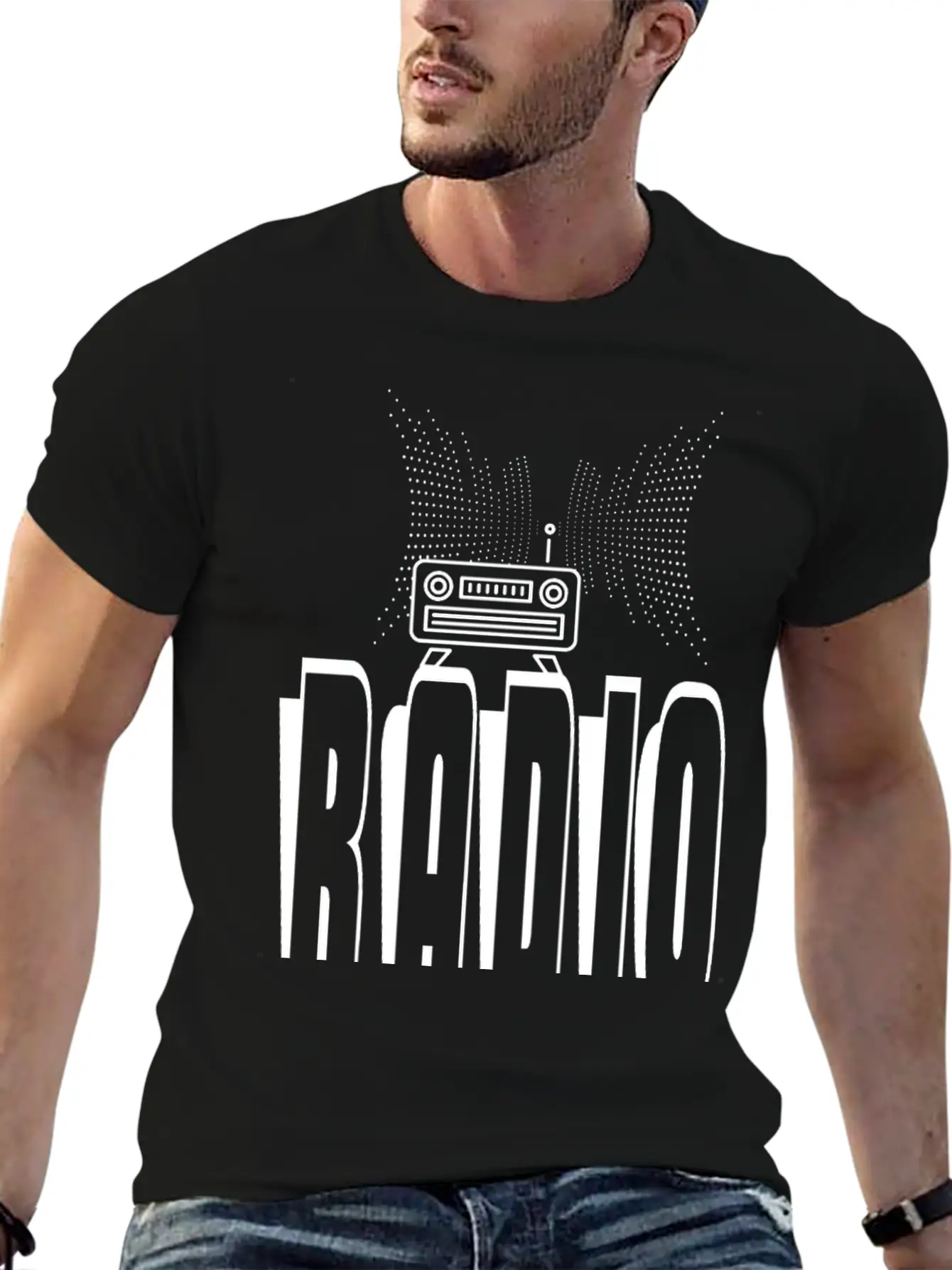 RADIO Lightweight Cotton T-Shirt – Daily Comfort Graphic Shirt