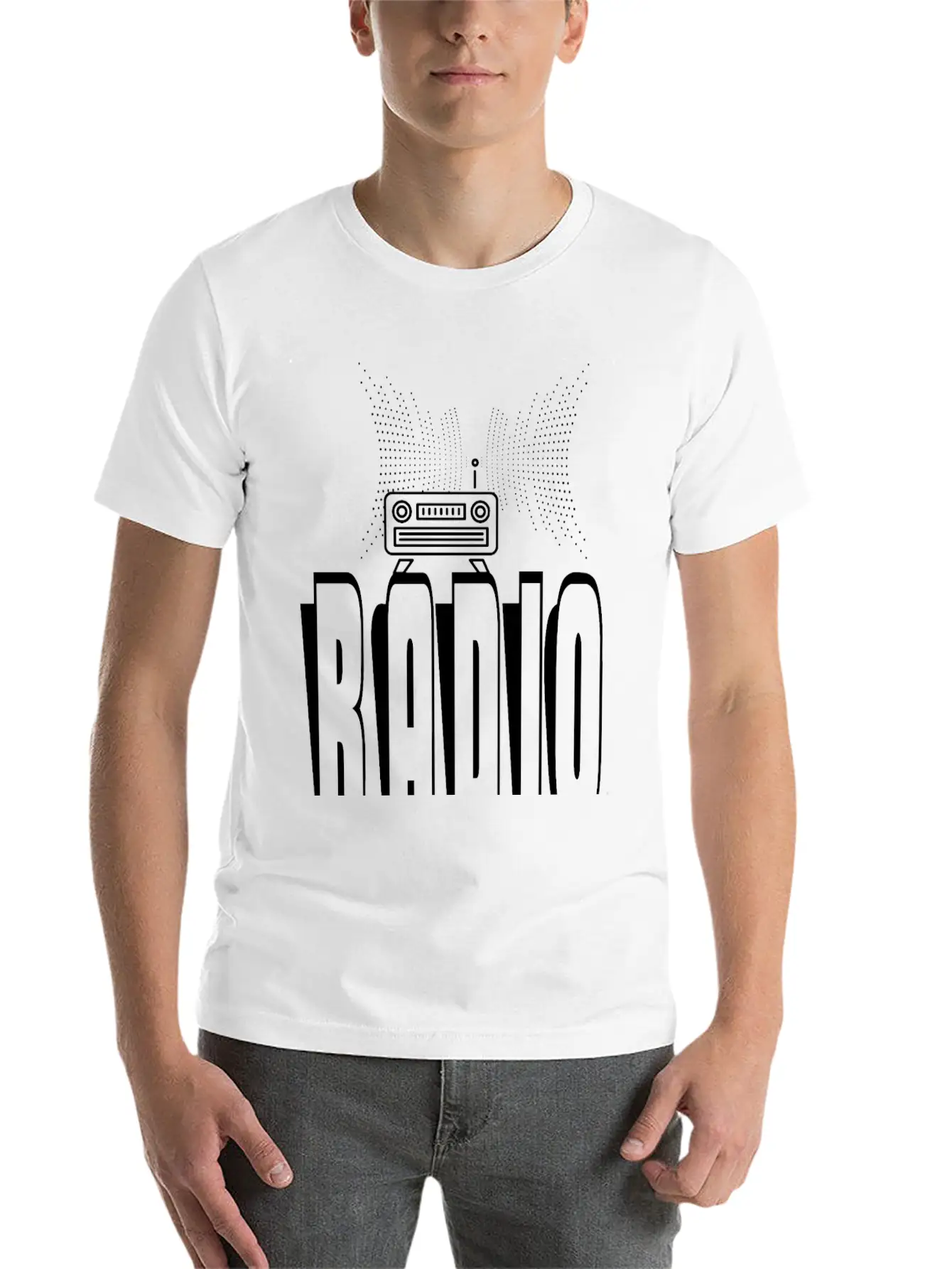 RADIO Lightweight Cotton T-Shirt – Daily Comfort Graphic Shirt
