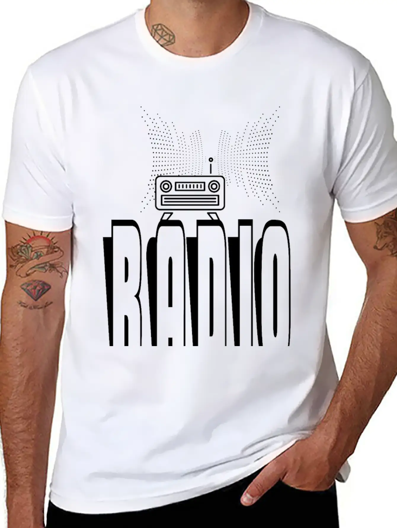 RADIO Lightweight Cotton T-Shirt – Daily Comfort Graphic Shirt