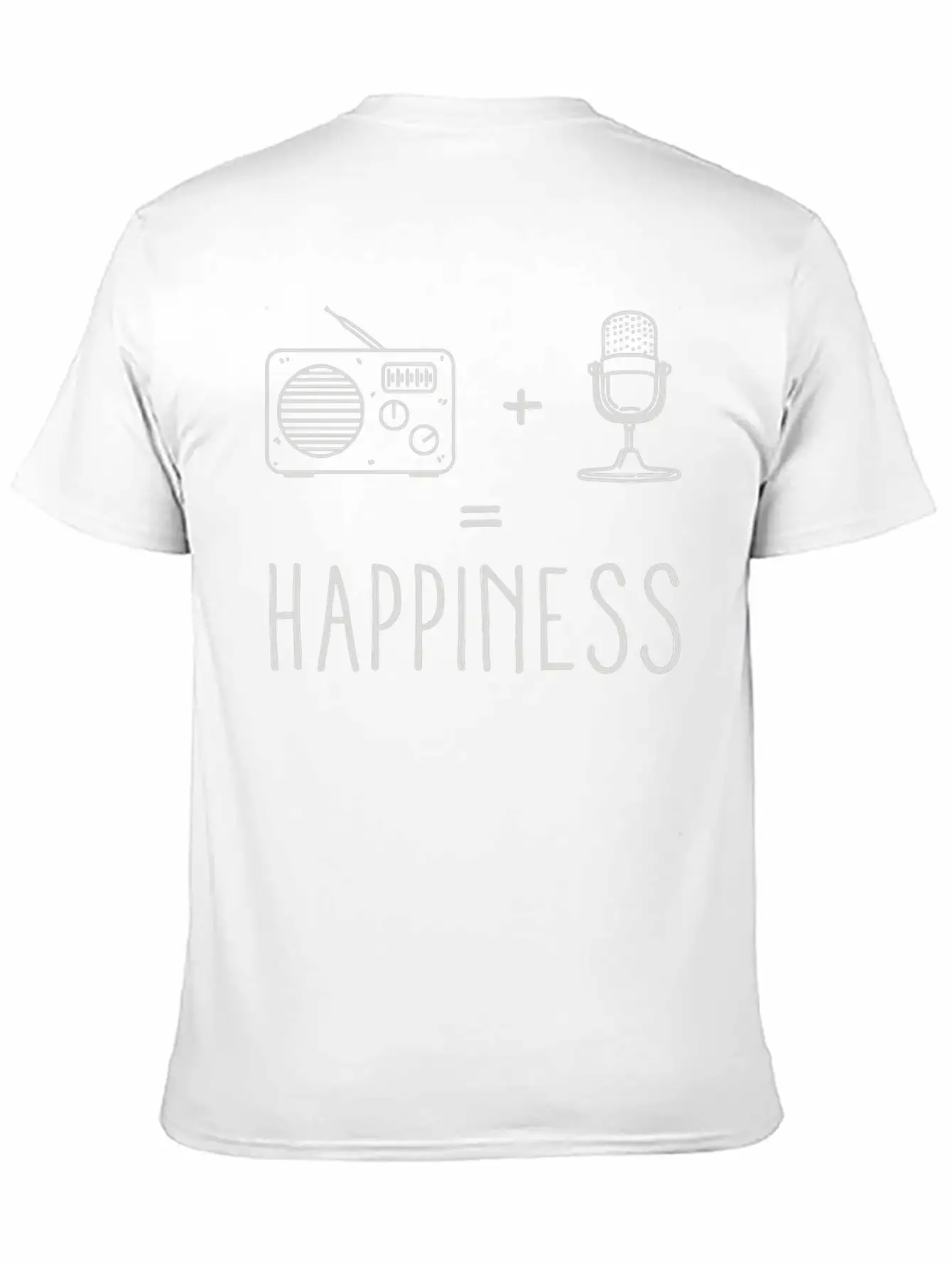 Radio Microphone Happiness Lightweight Cotton T-Shirt – Daily Comfort Graphic Shirt